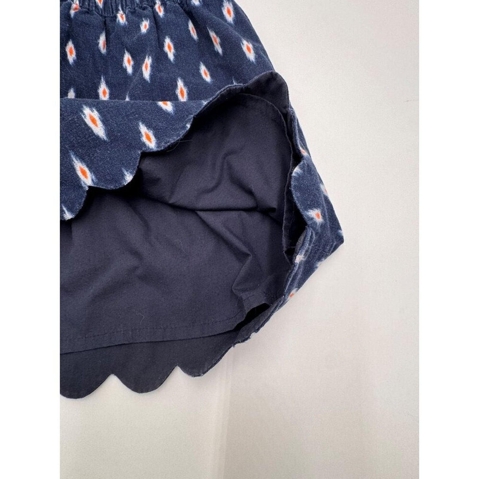 J.Crew J.Crew Skirt Womens 8 Lined Elastic Waist Scalloped Navy Size 30" / US 8 / IT 44 - 5 Thumbnail