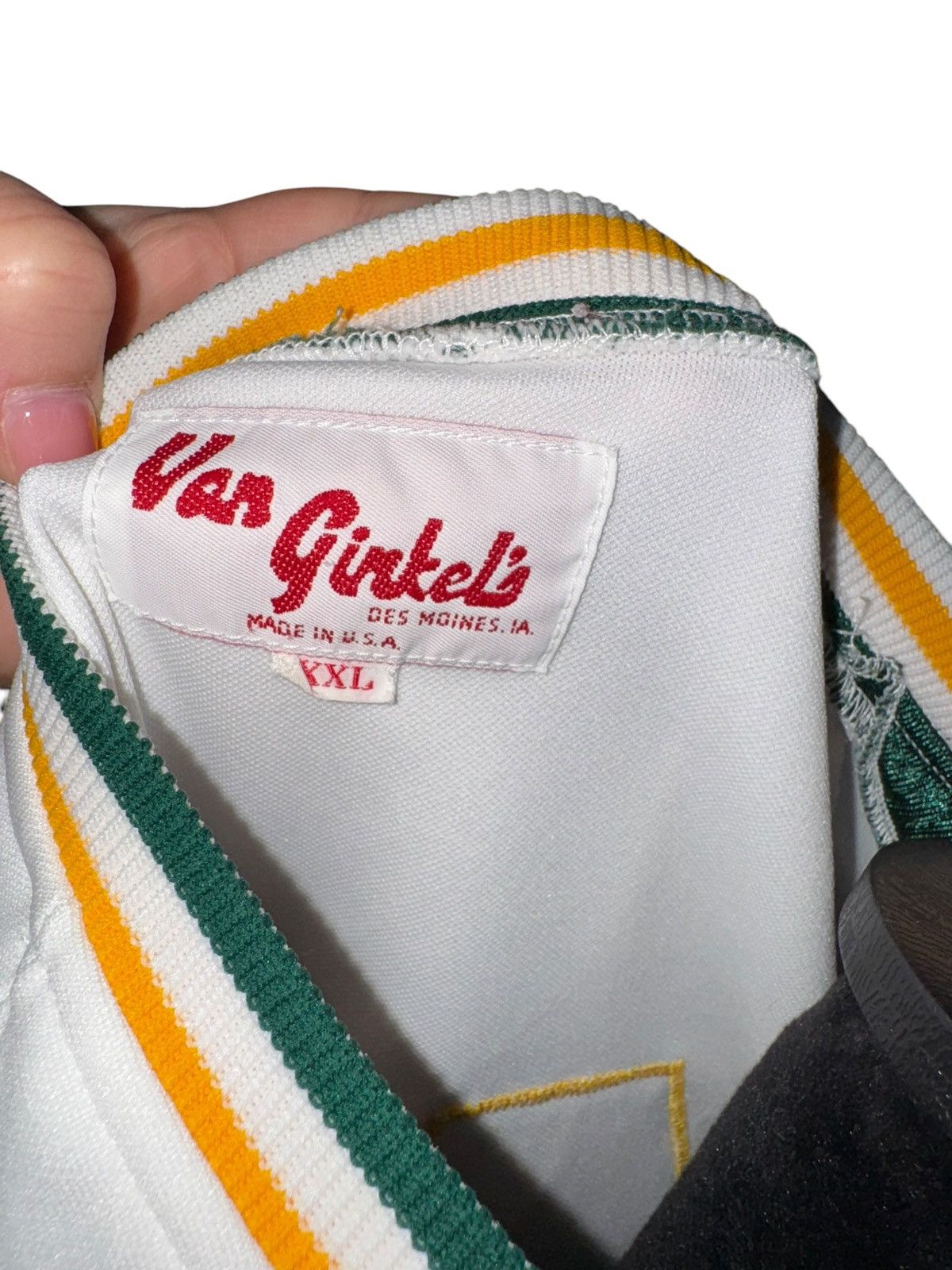 Vintage VTG 90s Made in USA HOOVER jersey in green and yellow sz 2xl Size US XXL / EU 58 / 5 - 7 Thumbnail