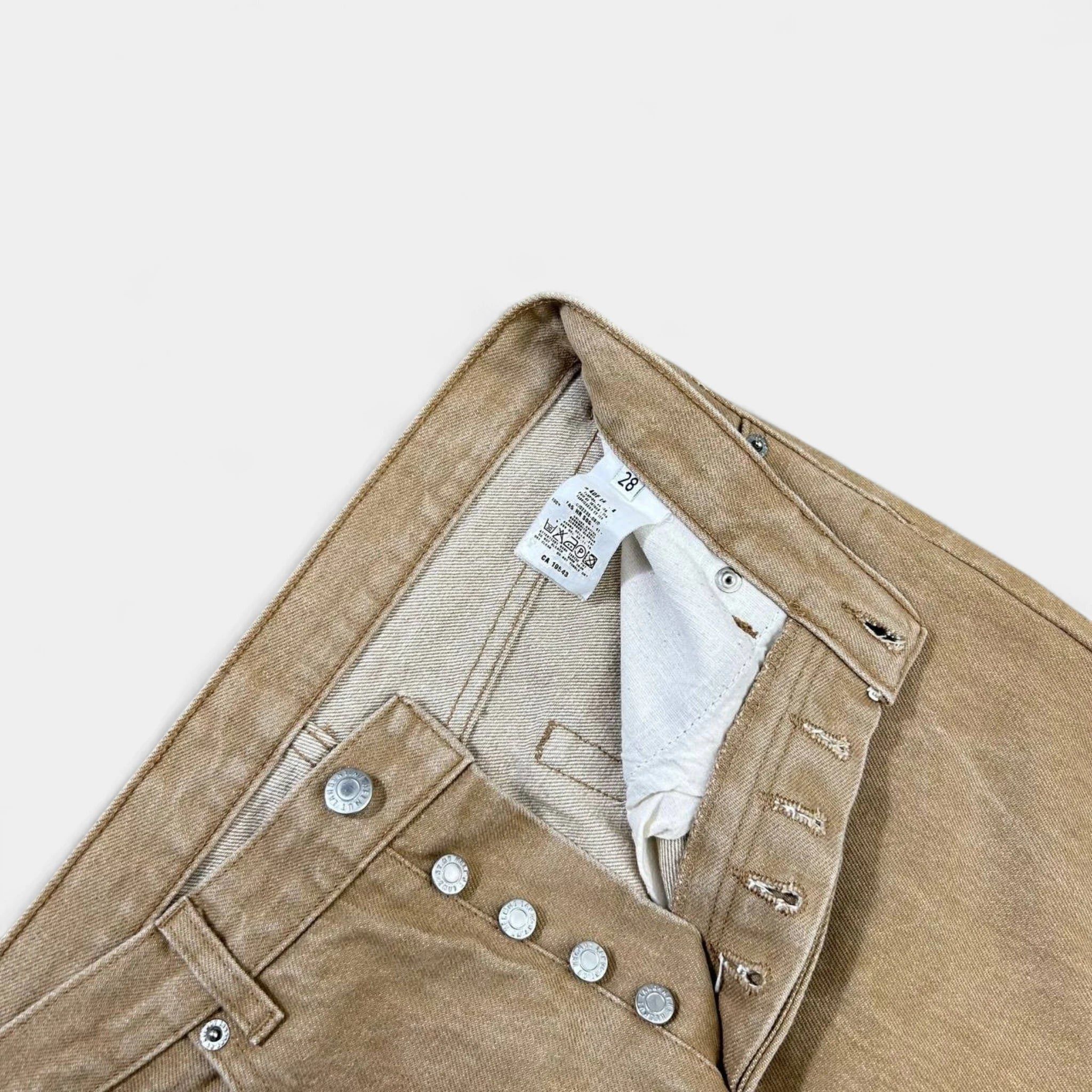 Helmut Lang Helmut Lang Classic Straight Leg Beige Brown Pants Size US 30 / EU 46 - 4 Thumbnail