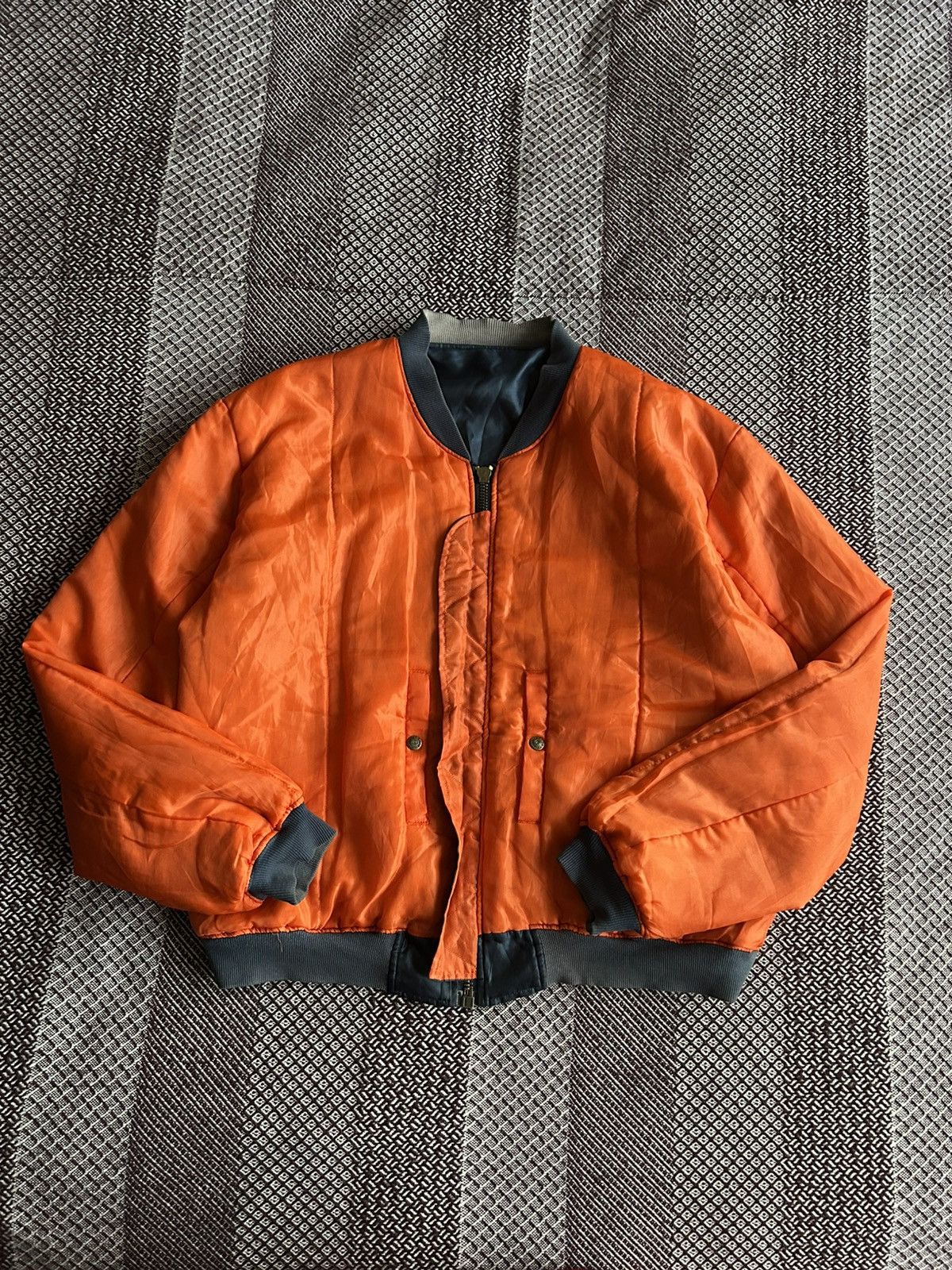 Vintage Vintage Thrashed Bomber Jacket MA Thrashed Streetwear Sz XL Size US XL / EU 56 / 4 - 12 Thumbnail