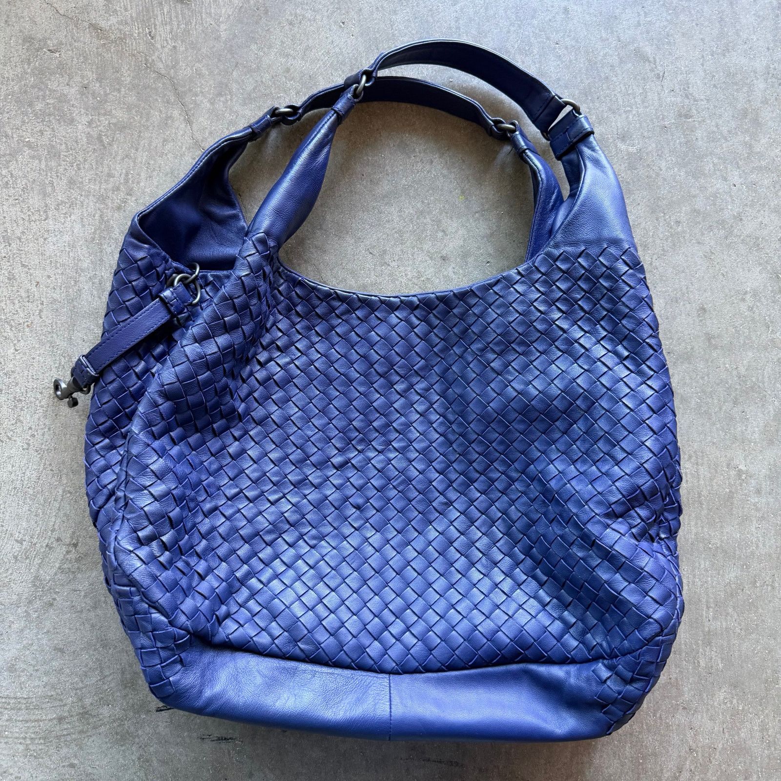 Bottega Veneta Hobo Campana Bag Purple