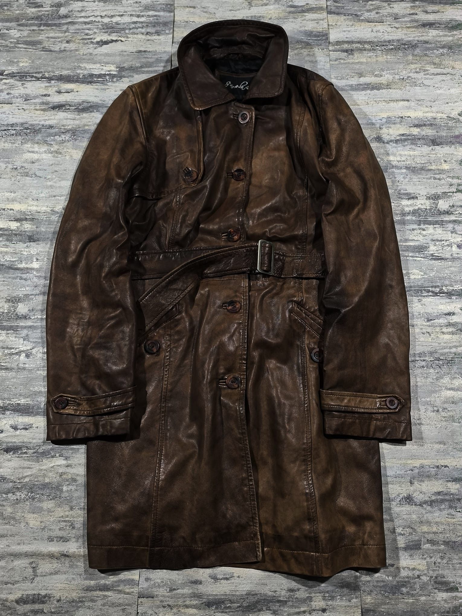 Yasuyuki Ishii vtg military leather trench raf simons carol christian poell Size US M / EU 48-50 / 2 - 3 Thumbnail