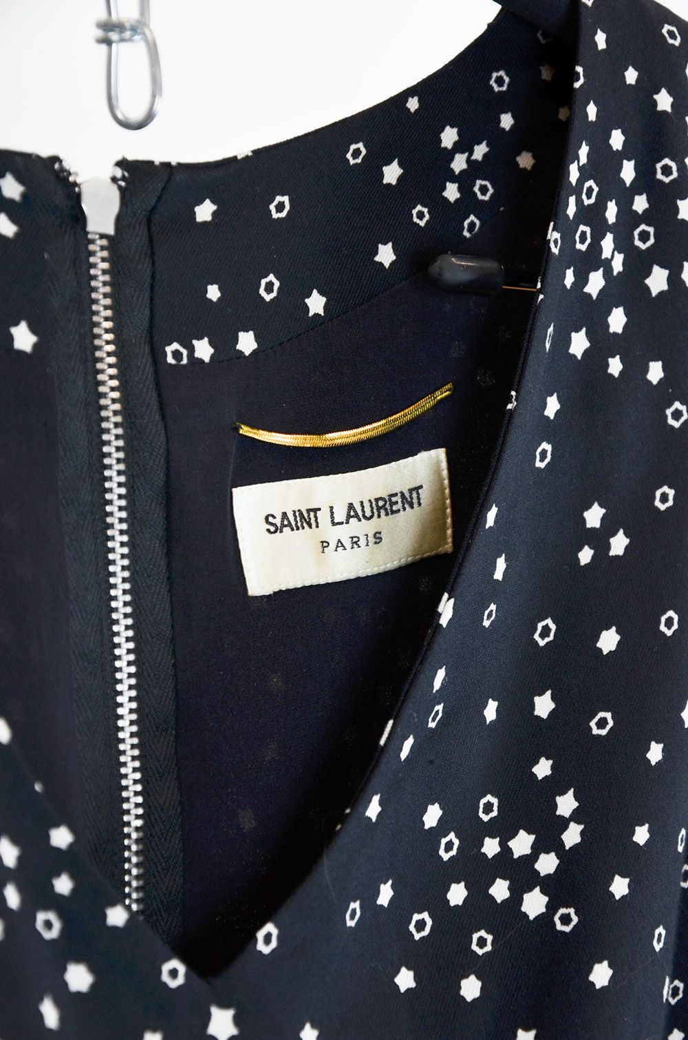Saint Laurent Paris Saint Laurent Paris Sleeveless Star Print Black Dress - M Size M / US 6-8 / IT 42-44 - 4 Thumbnail