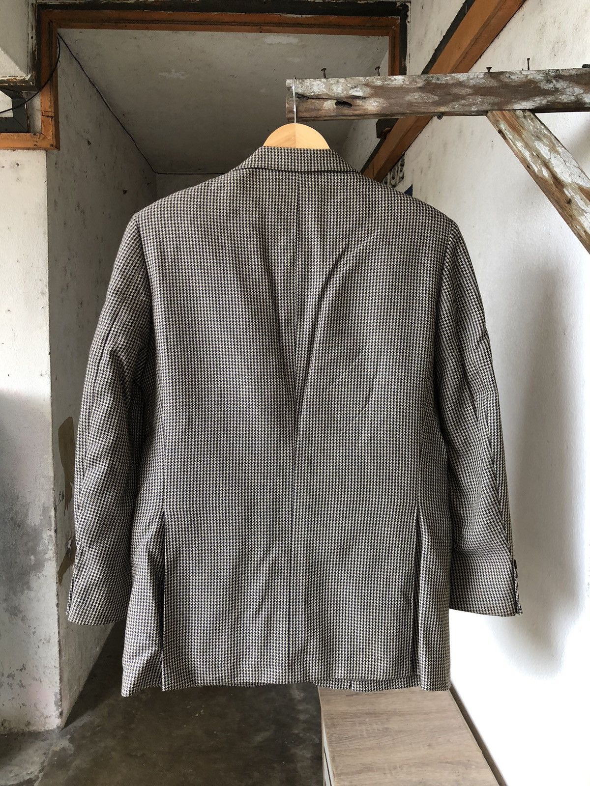 Burberry Vtg Burberry Tweed Wool Checked Single Breasted Blazer Size US M / EU 48-50 / 2 - 2 Thumbnail