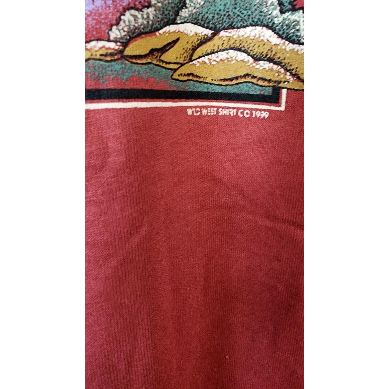 Anvil Vintage Montana The Last Best Place Shirt Red Tee VTG 90s L Size US L / EU 52-54 / 3 - 3 Thumbnail