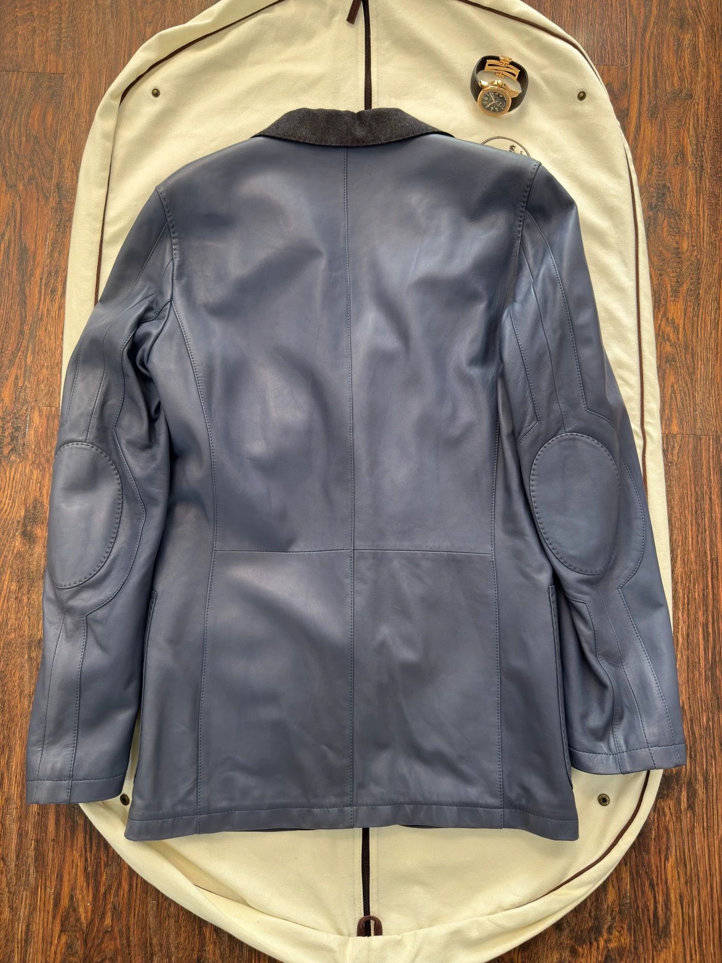 Kiton Kiton Lambskin Leather Jacket 46 Like New Hand-Stitched Size US S / EU 44-46 / 1 - 4 Thumbnail