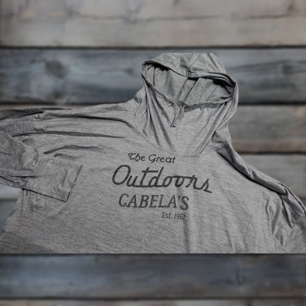 Vintage Cabela'S Mens Hooded Gray Lightweight Pullover Hiking Apparel Size US XXL / EU 58 / 5 - 1 Thumbnail