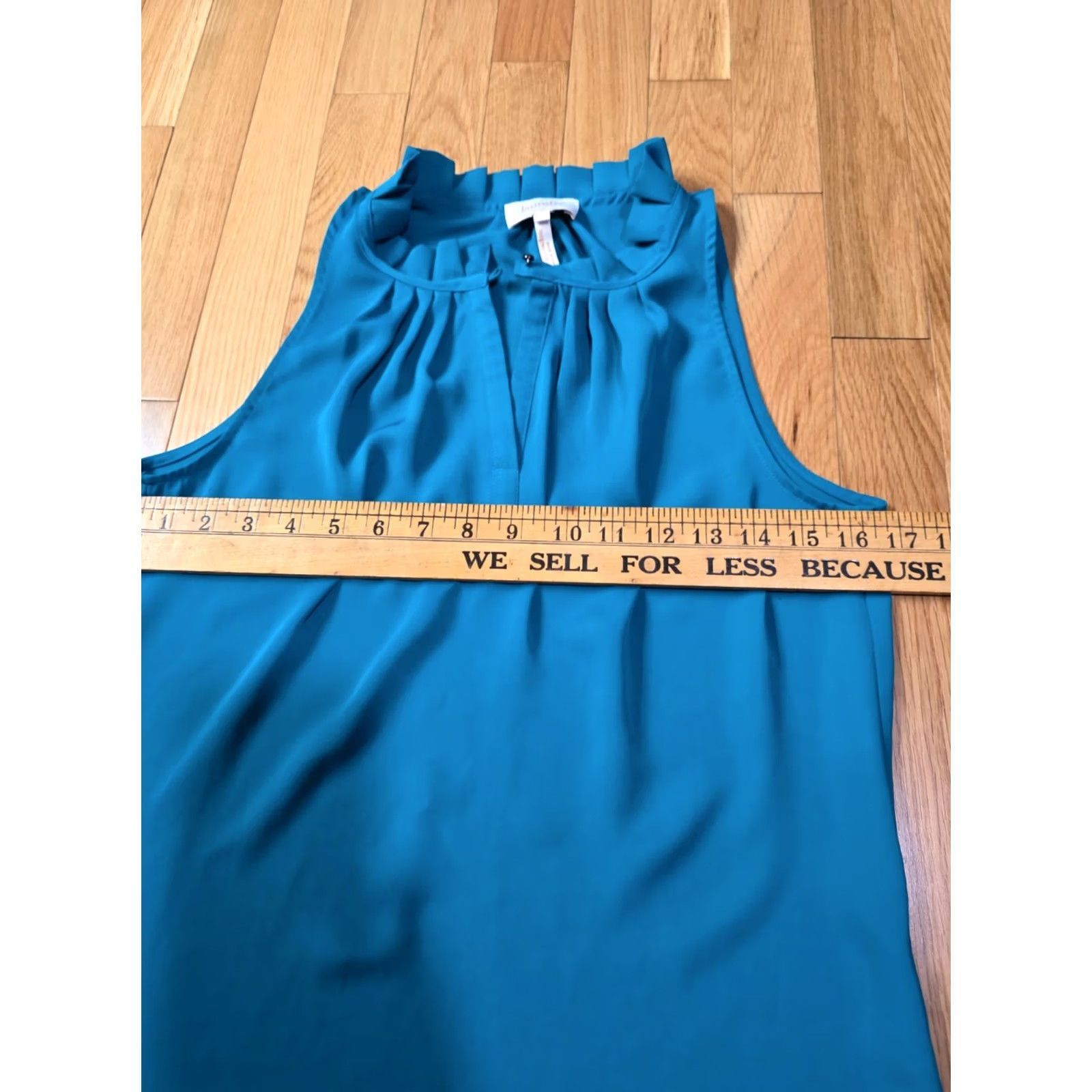 Laundry by Shelli Segal Laundry by Shelli Segal Blouse Top Women S Blue Polyester Sleeveless High Neck Size S / US 4 / IT 40 - 4 Thumbnail