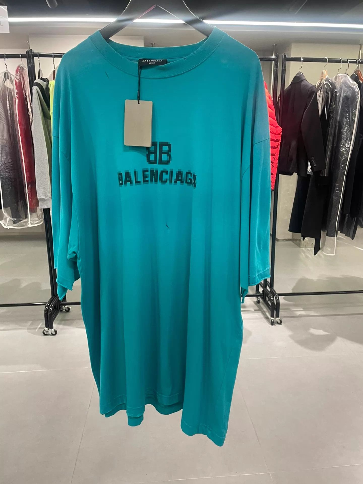 Balenciaga Balenciaga Blue BB Short Sleeve Tee S New Size US S / EU 44-46 / 1 - 1 Thumbnail