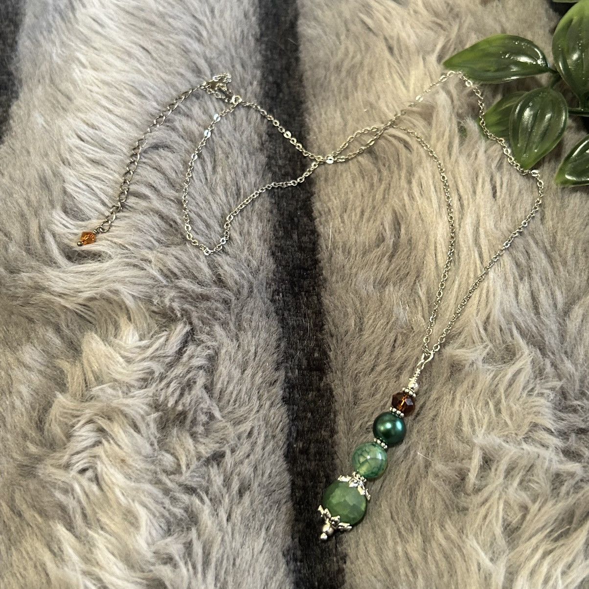 Handmade Handcrafted elegant genuine stone pendant on chain necklace Size ONE SIZE - 7 Thumbnail