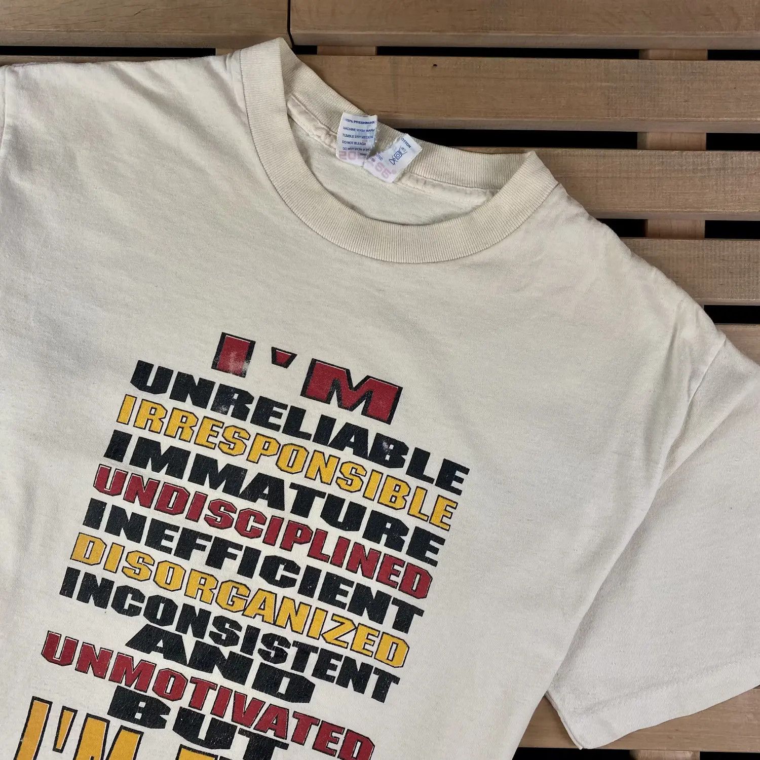 Vintage Mens Vintage T-Shirt Self Deprecating Humor Size L Size US L / EU 52-54 / 3 - 2 Thumbnail