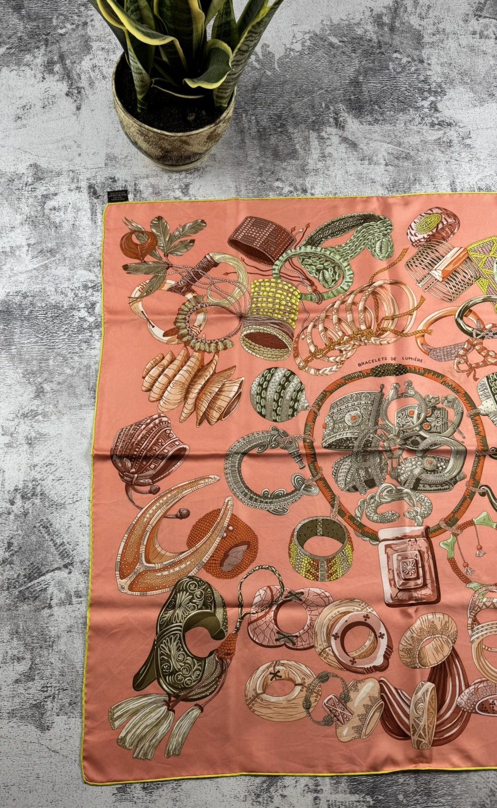Hermes HERMES Paris Bracelets De Lumiere 100% Silk Scarf RARE Scarv Size ONE SIZE - 2 Thumbnail