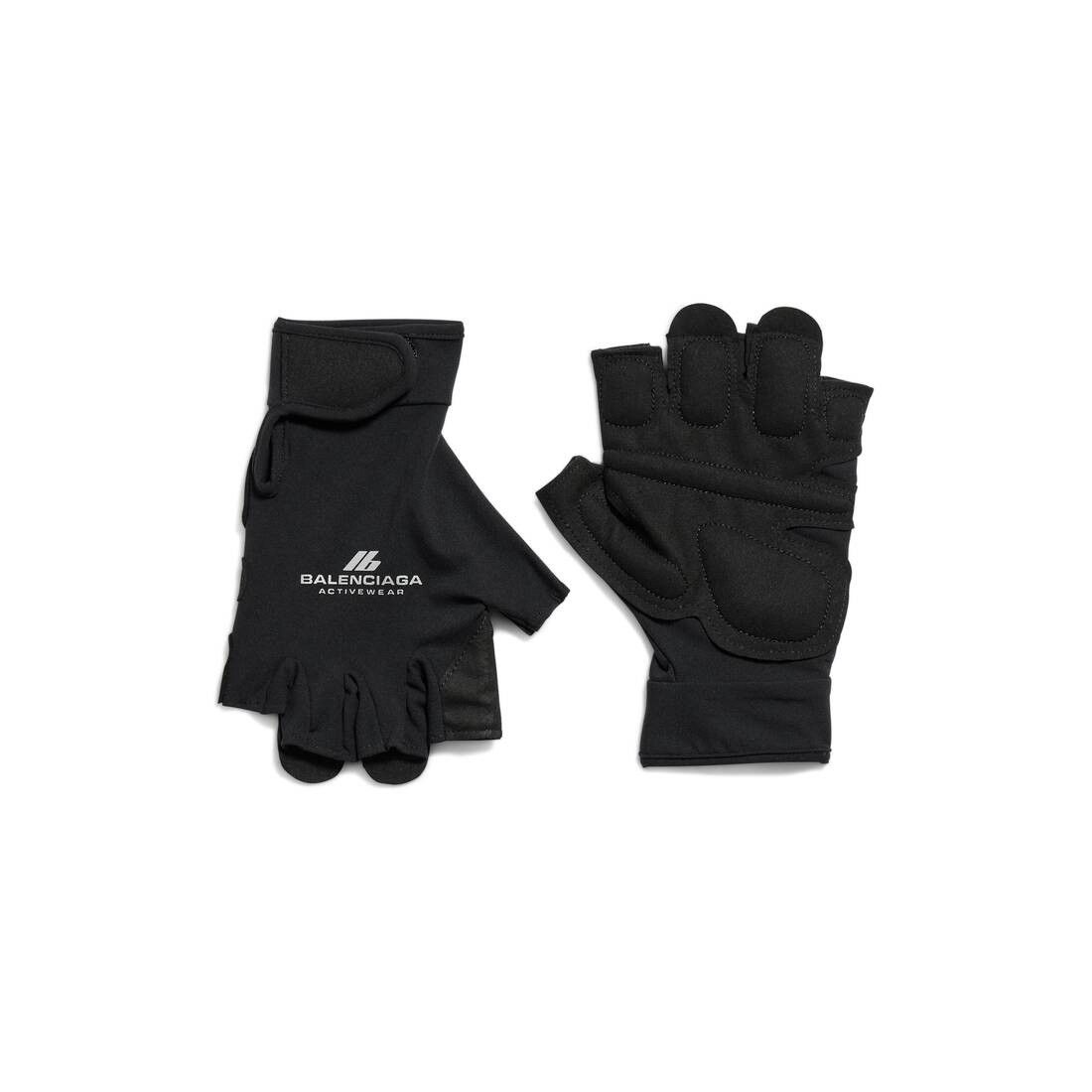 Balenciaga Activewear Open Finger Gloves in Black Size ONE SIZE - 1 Preview