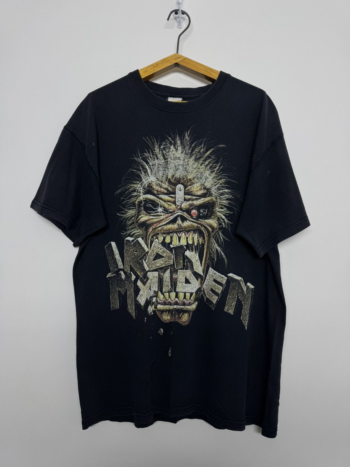 Iron Maiden Vintage 1989 Iron Maiden Eddie Crunch Black T-shirt Size US M / EU 48-50 / 2 - 3 Thumbnail