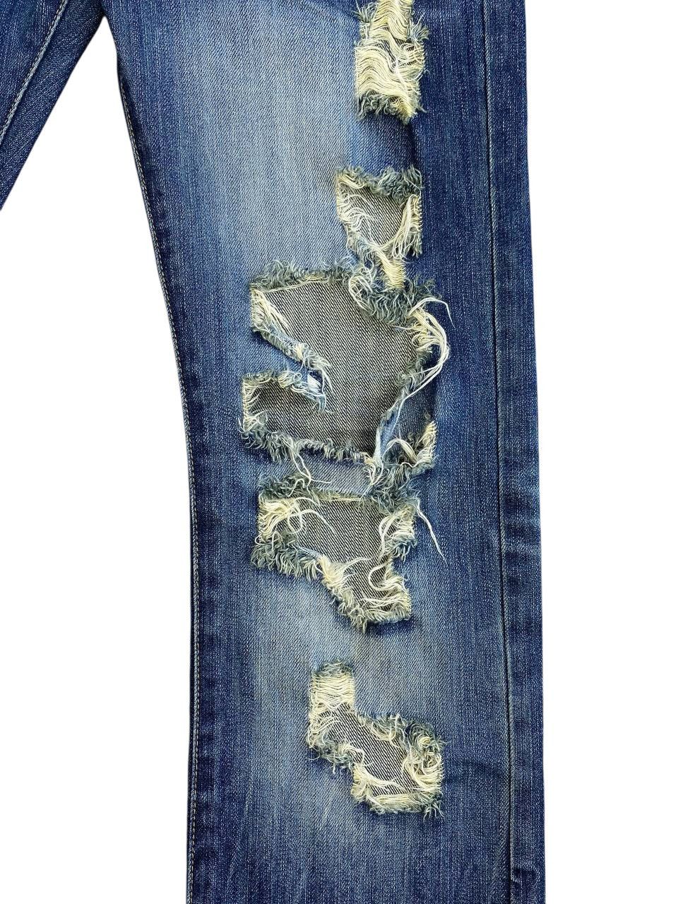 Japanese Brand 2000’s Y2K NO ID Thrashed Slim Straight Denim Size US 32 / EU 48 - 8 Thumbnail