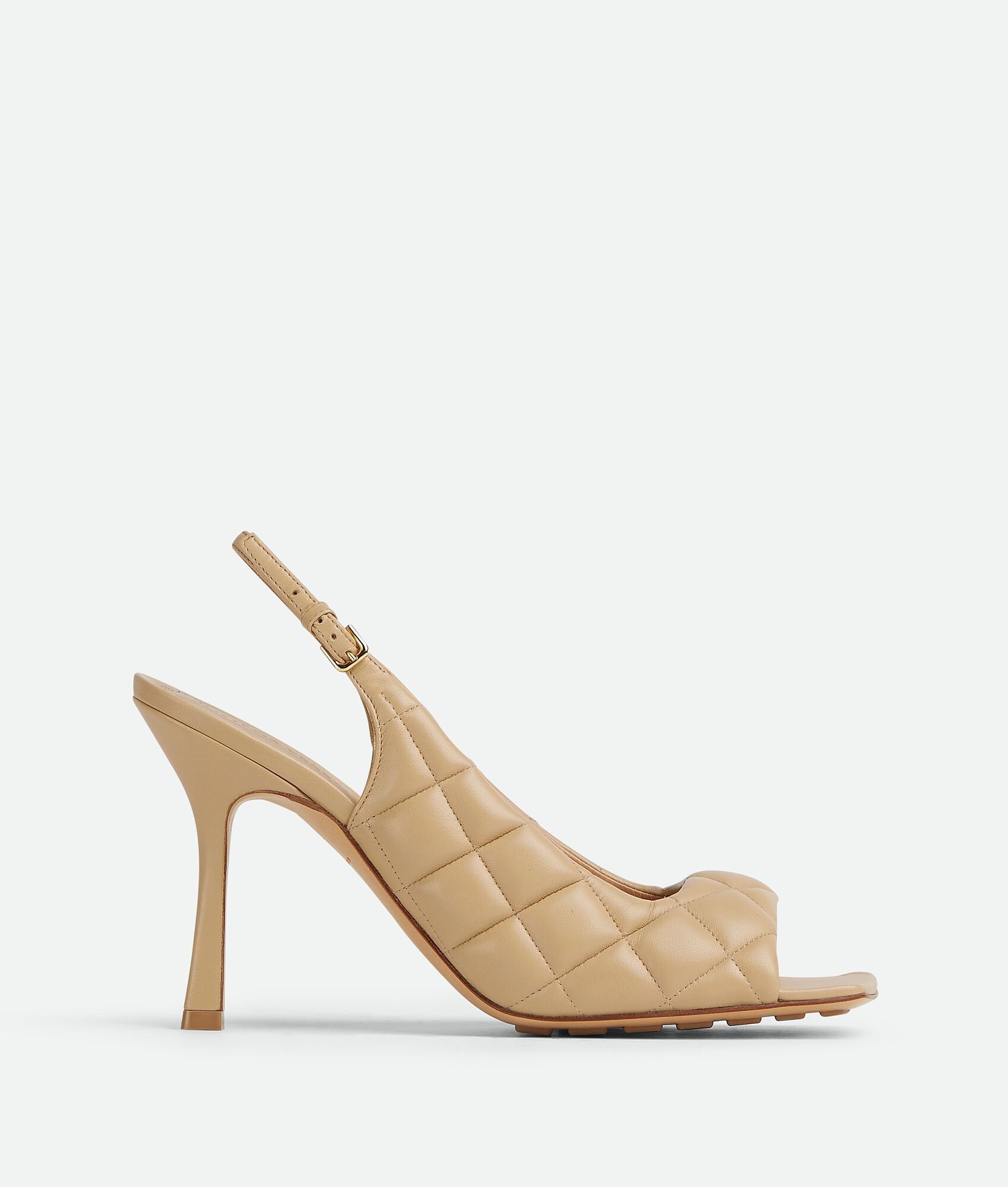 padded slingback sandal beige