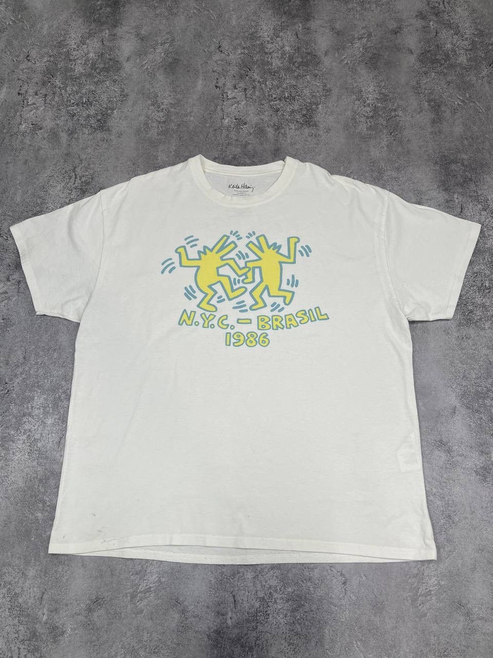 Keith Haring Keith Haring Men Vintage Cotton T-Shirt White Tee Size L Size US L / EU 52-54 / 3 - 1 Thumbnail