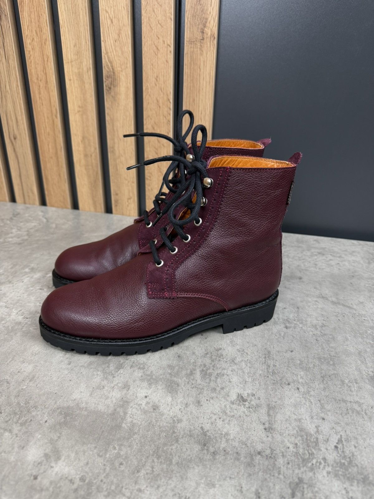Other Penelope Chilvers Burgundy Leather Ankle Boots Size 39 Size US 9 / IT 39 - 2 Thumbnail