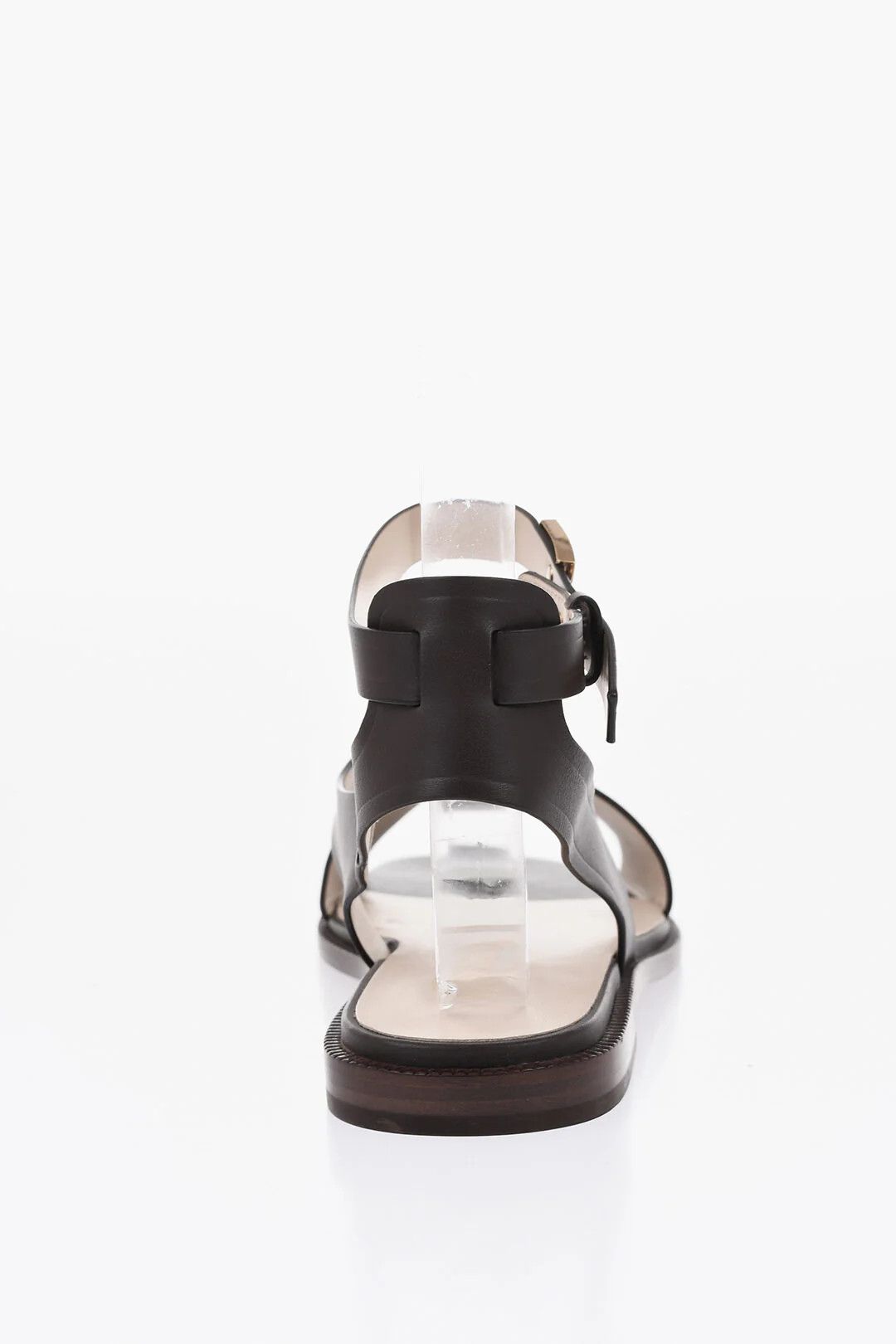 Tod's og1mm0426 Leather Criss-Cross Sandals in Brown Size US 7 / IT 37 - 2 Thumbnail