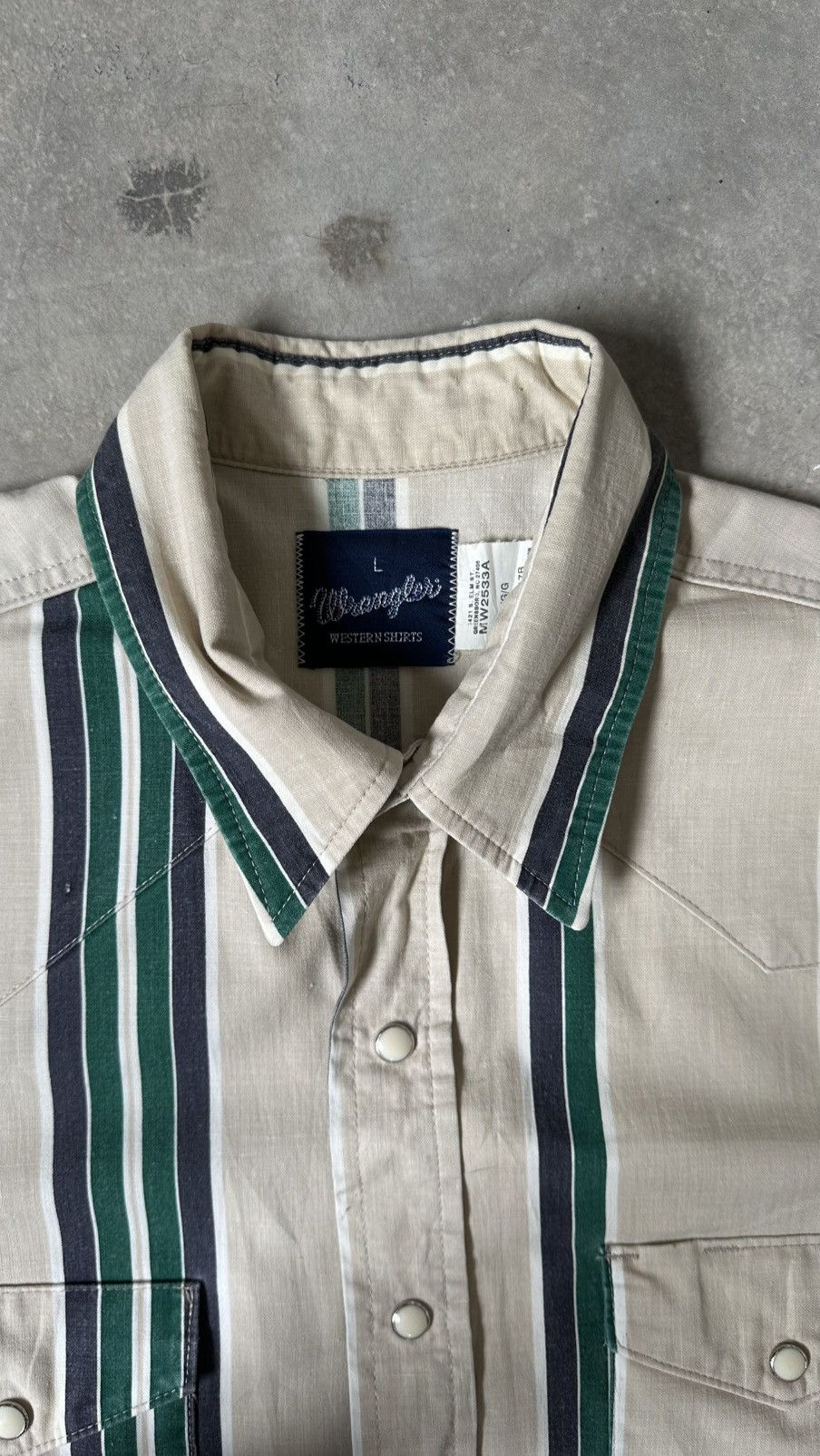 Wrangler VINTAGE WRANGLER STRIPES PEARL SNAP SHIRT Size US L / EU 52-54 / 3 - 6 Thumbnail