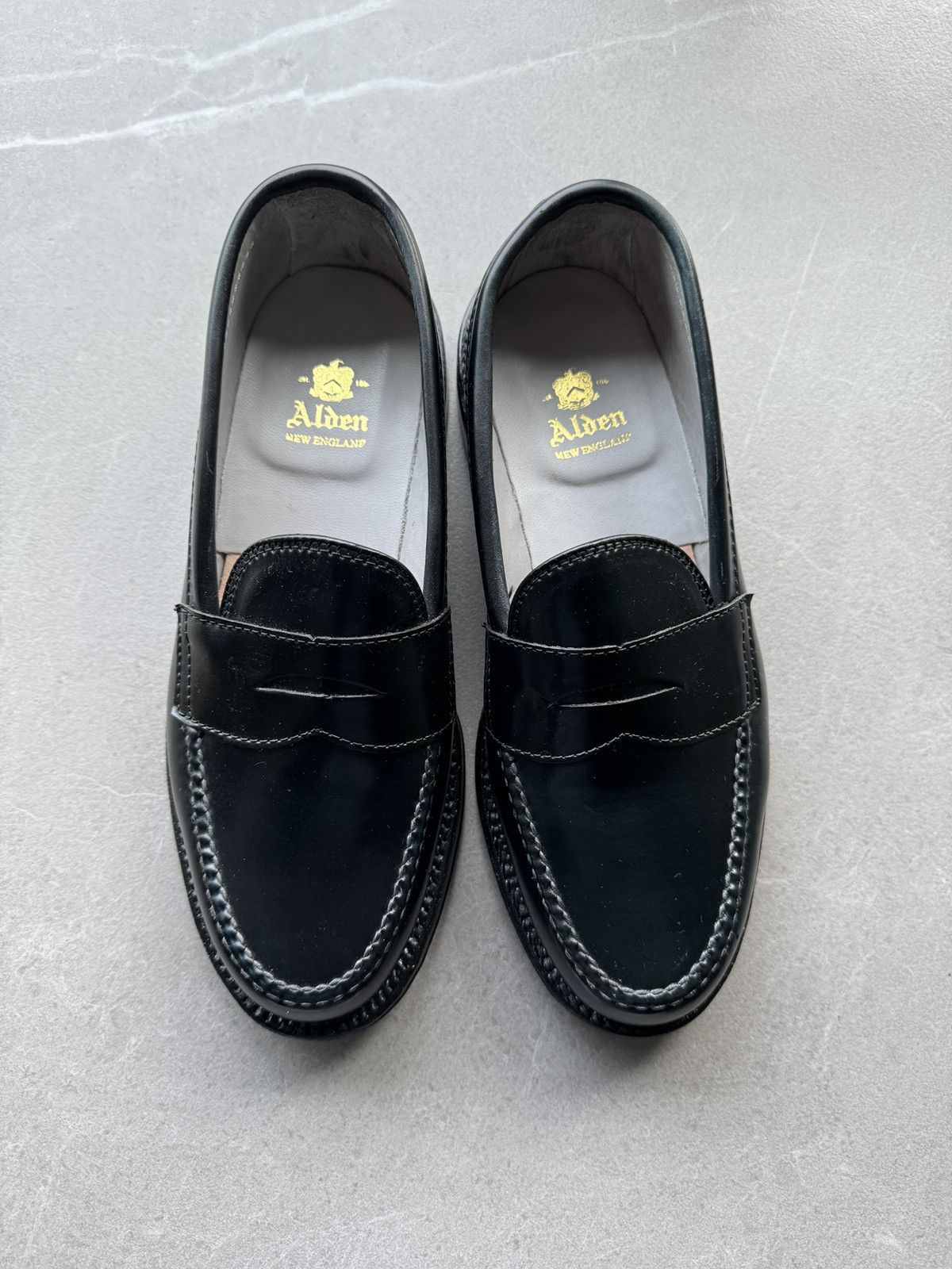 Alden ALDEN USA Black Horween Cordovan Horse Leather Penny Loafers Size US 6 / EU 39 - 3 Thumbnail