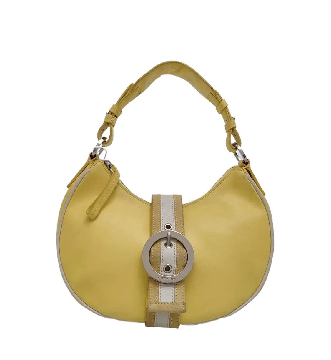Givenchy GIVENCHY yellow cowhide leather handbag silver hardware detachable strap Size ONE SIZE - 1 Thumbnail