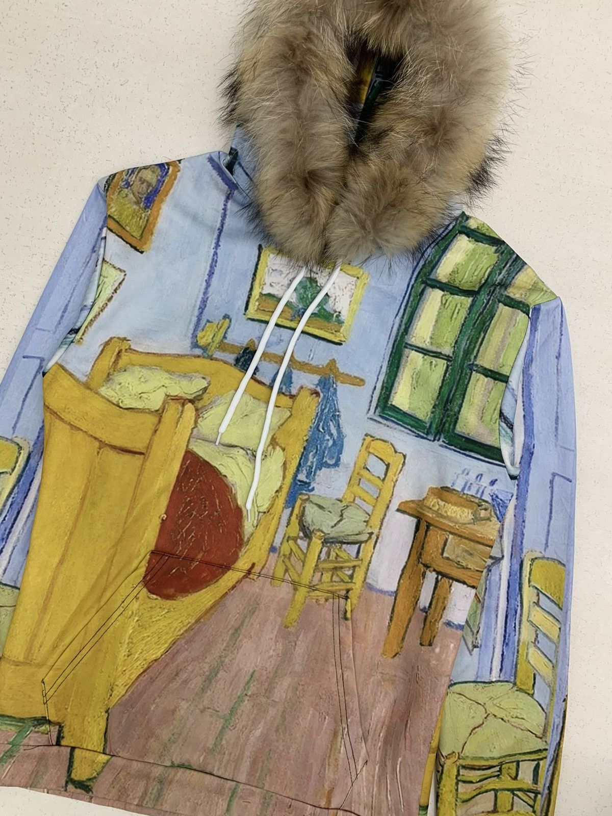 Japanese Brand AOP PRINTED FAUX FUR HOODIE IFSIXWASNINE LGB STYLE Size US L / EU 52-54 / 3 - 5 Thumbnail