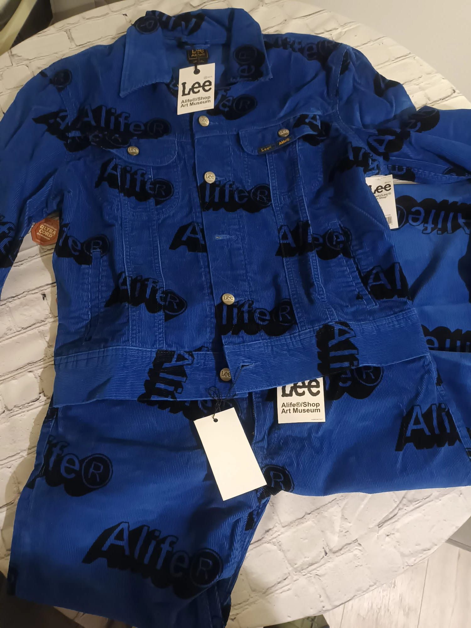 Alife × Lee ALIFE x LEE Blue Corduroy Trousers/Jacket Size US L / EU 52-54 / 3 - 3 Thumbnail
