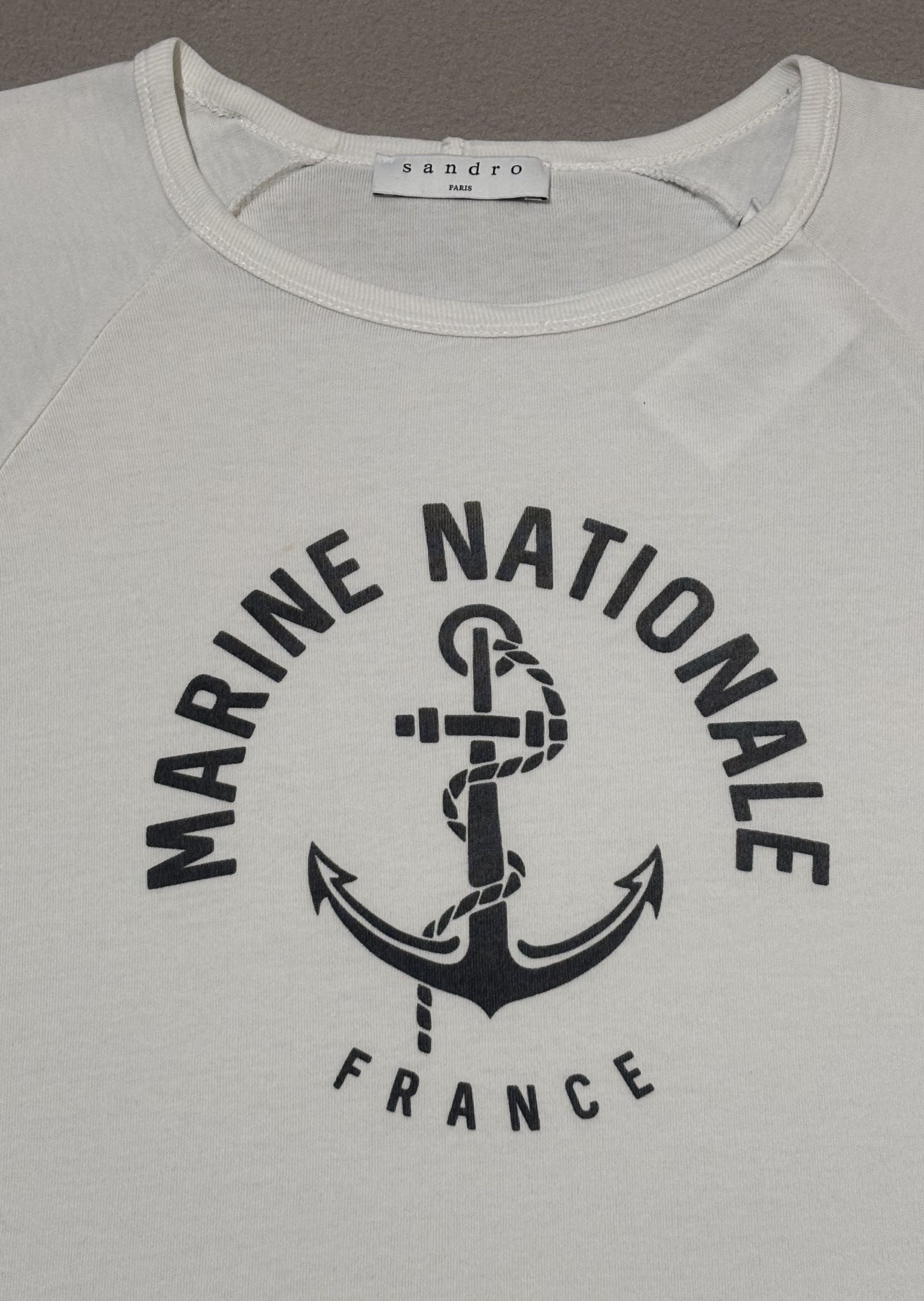 Sandro Sandro White T-shirt Size M Size US M / EU 48-50 / 2 - 6 Thumbnail