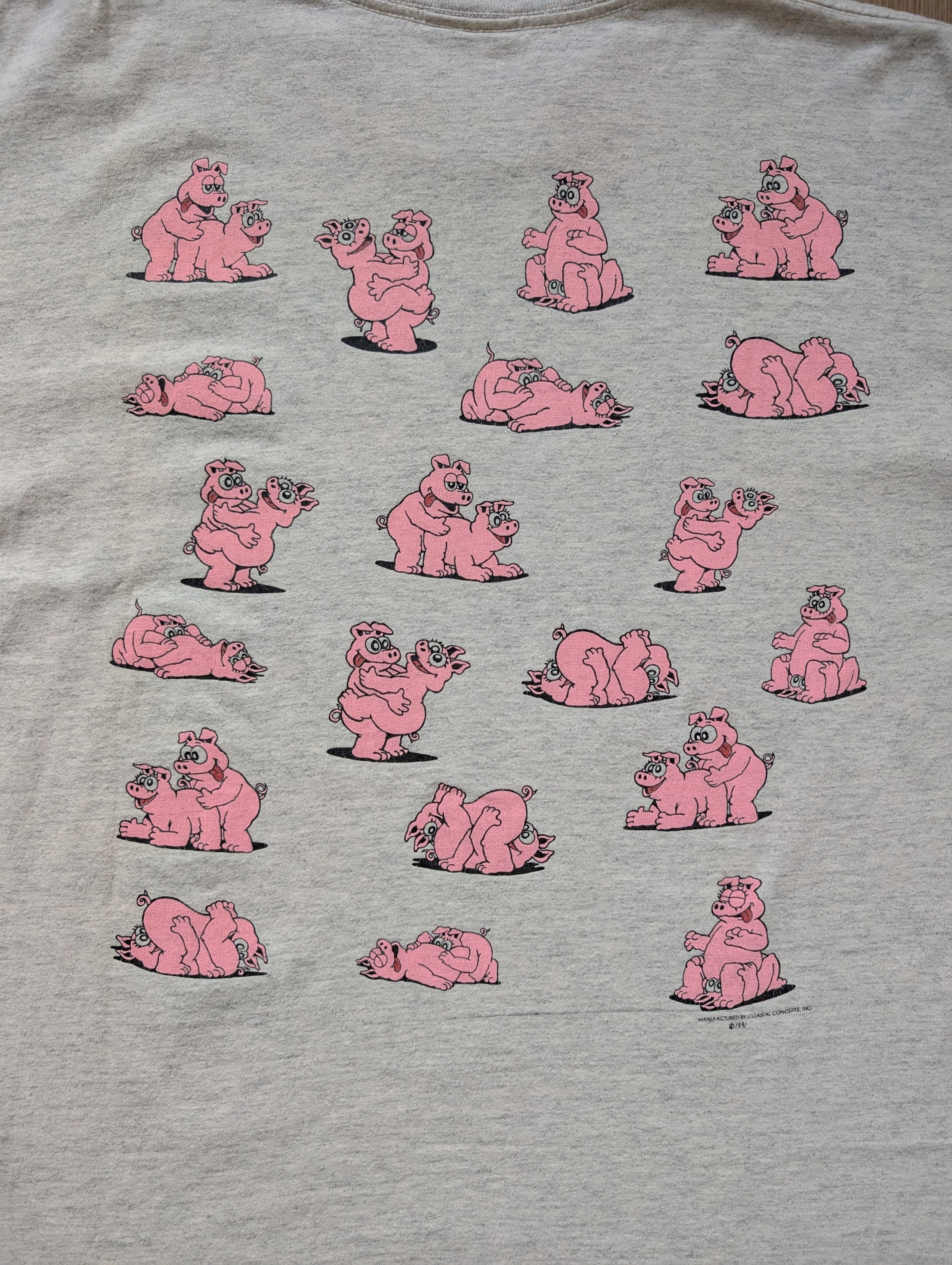 Vintage Vintage 90’s Makin Bacon Cartoon Pig Sex Position Size US XL / EU 56 / 4 - 7 Thumbnail