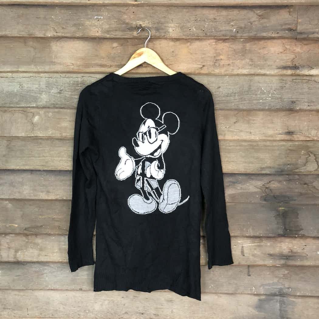 Disney × Mickey Mouse Disney mickey mouse knitwear Black Cardigan #3968 Size L / US 10 / IT 46 - 10 Thumbnail