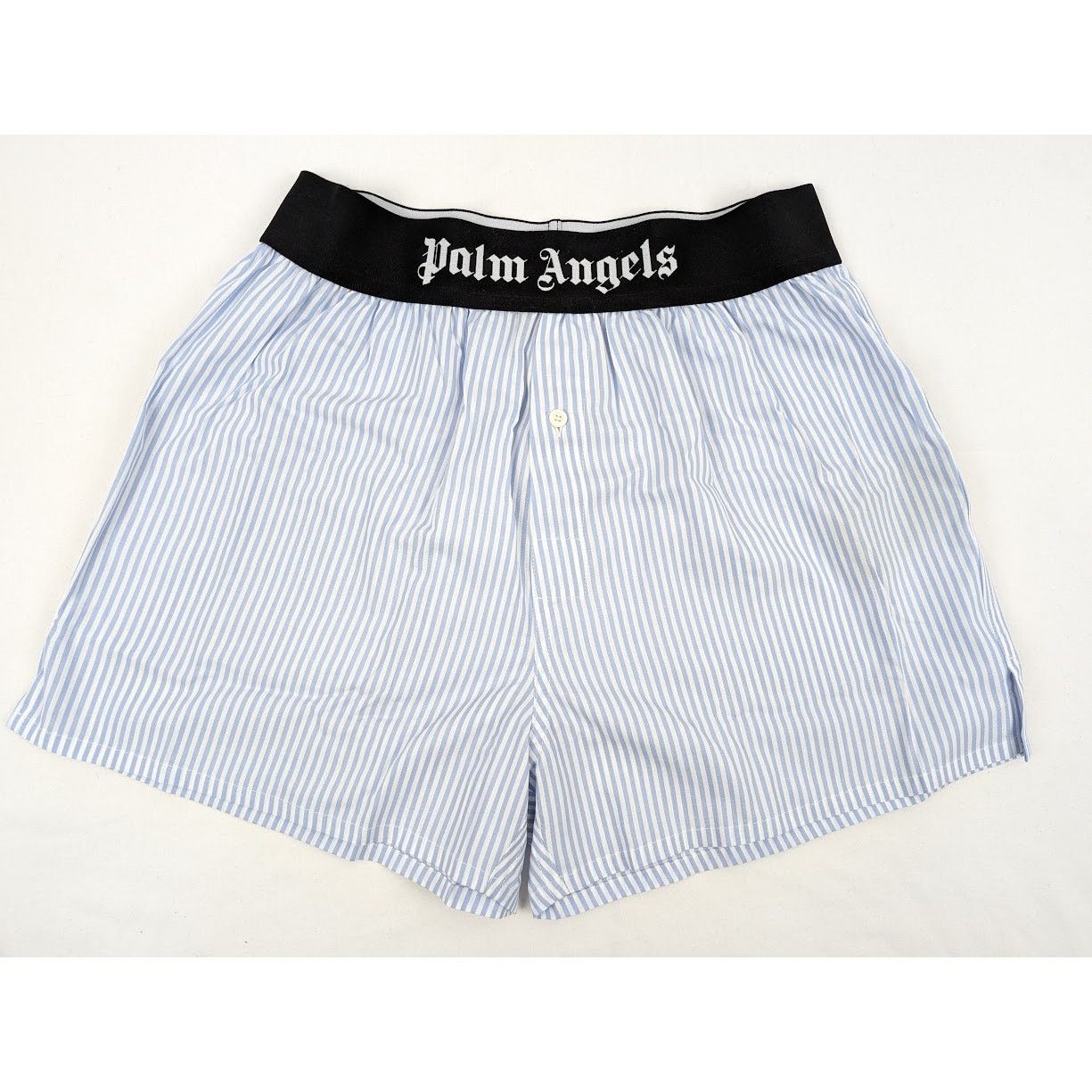 Palm Angels o1rshd1 Size: M/ Classic Logo Striped Boxer Light Blue Size US 32 / EU 48 - 2 Thumbnail