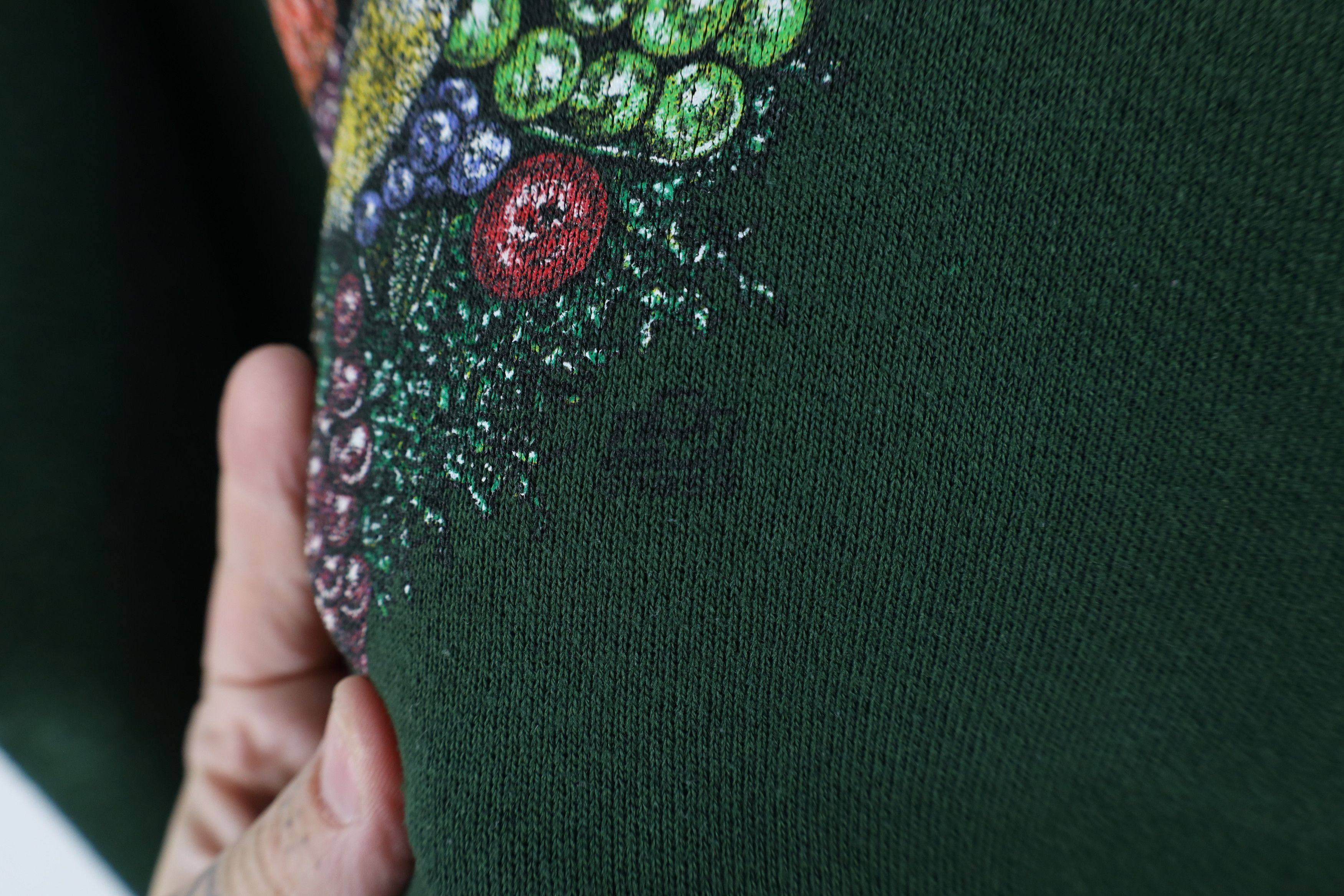 Vintage Vintage 90s Christmas Wreath Bird Sweatshirt Green USA Size L / US 10 / IT 46 - 6 Thumbnail