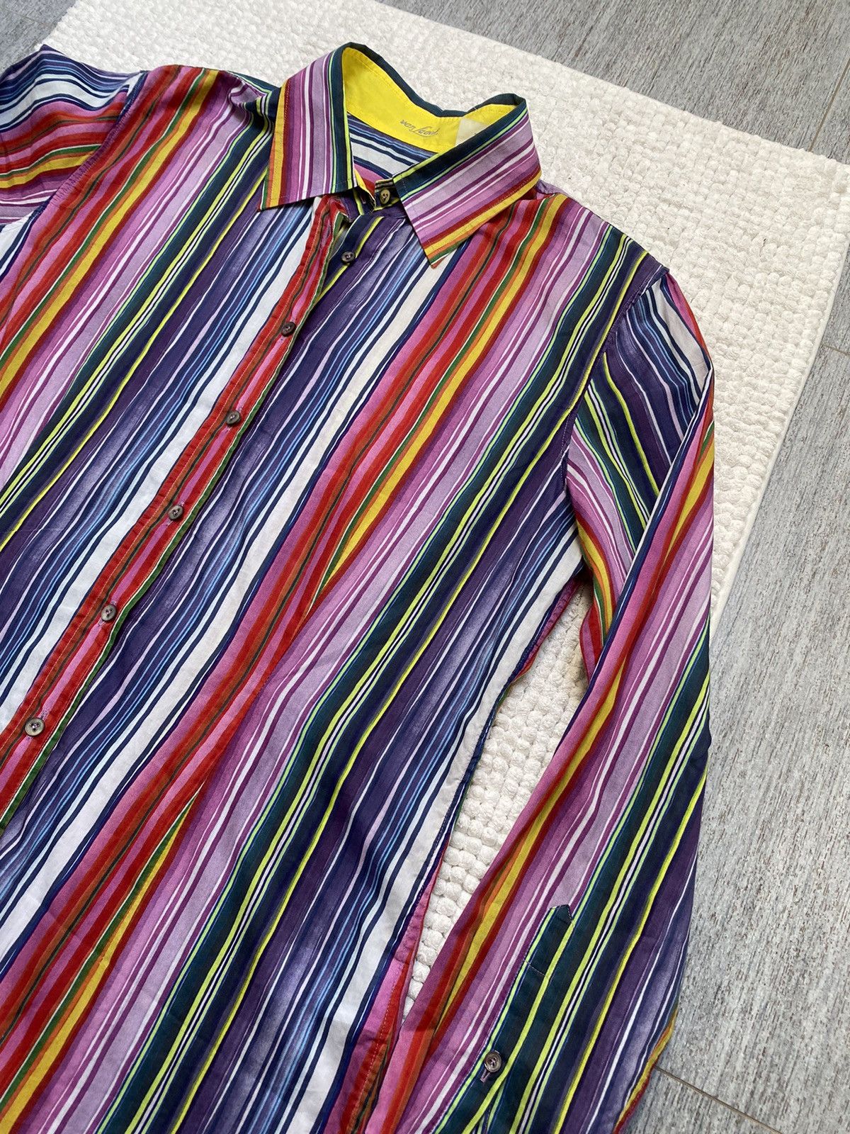 Designer × Van Van Laack Embroidered Logo Striped Abstract Shirt y2k luxury Size M / US 6-8 / IT 42-44 - 12 Thumbnail
