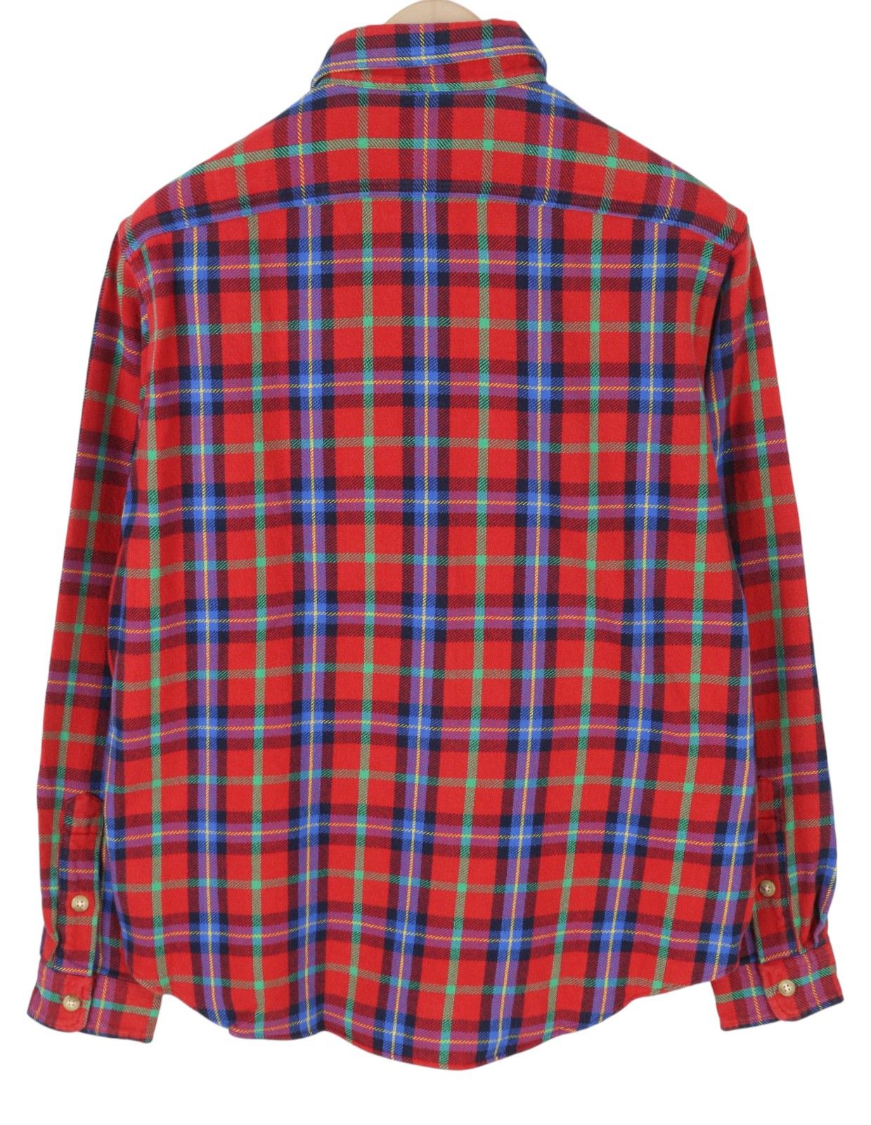 Ralph Lauren M Red Plaid Fit Spread Neck Button-Up Logo 87033 Size US M / EU 48-50 / 2 - 2 Thumbnail