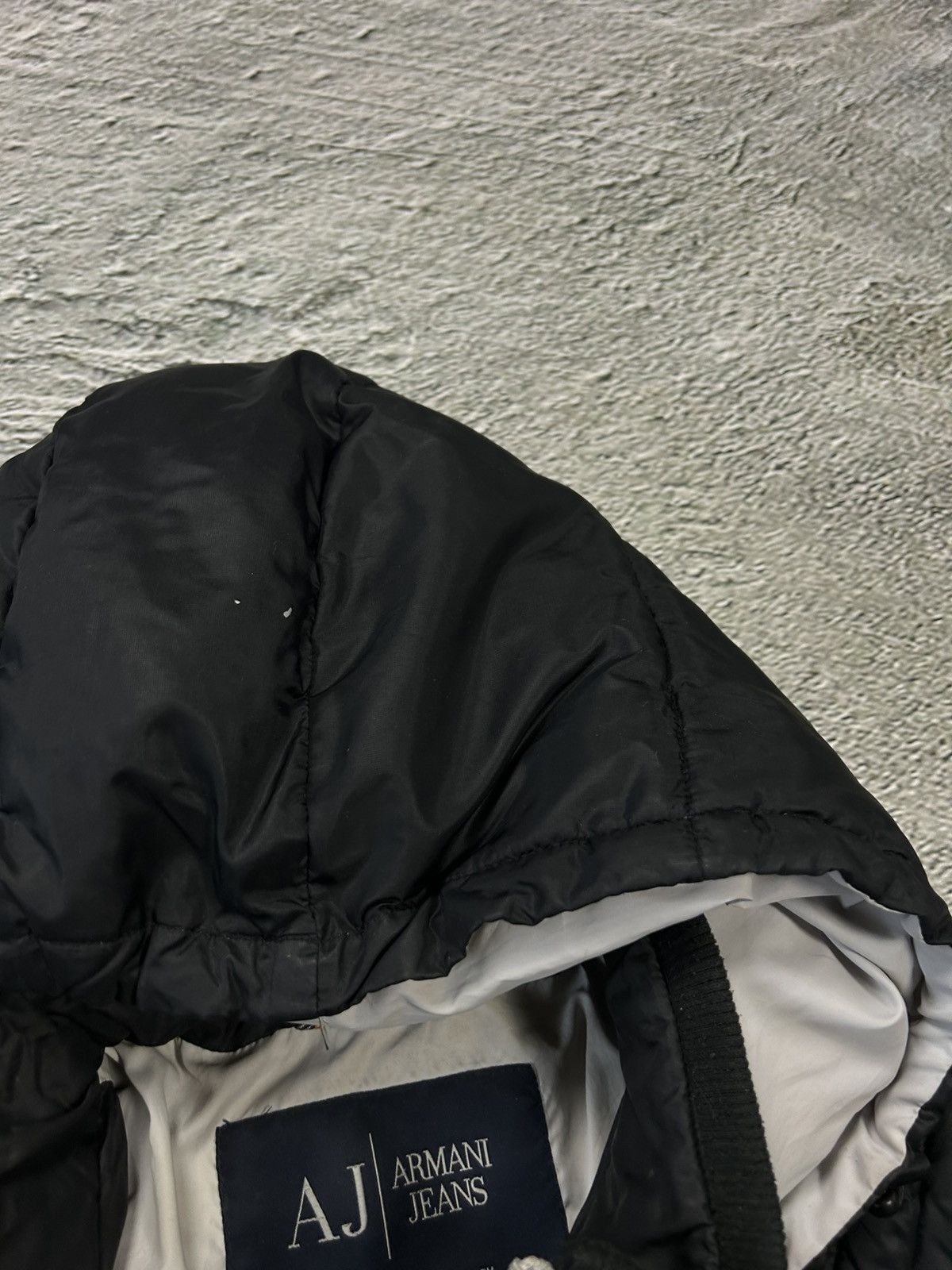 Armani × Vintage Vintage Armani Jeans Puffer Jacket Black Size US XL / EU 56 / 4 - 7 Thumbnail