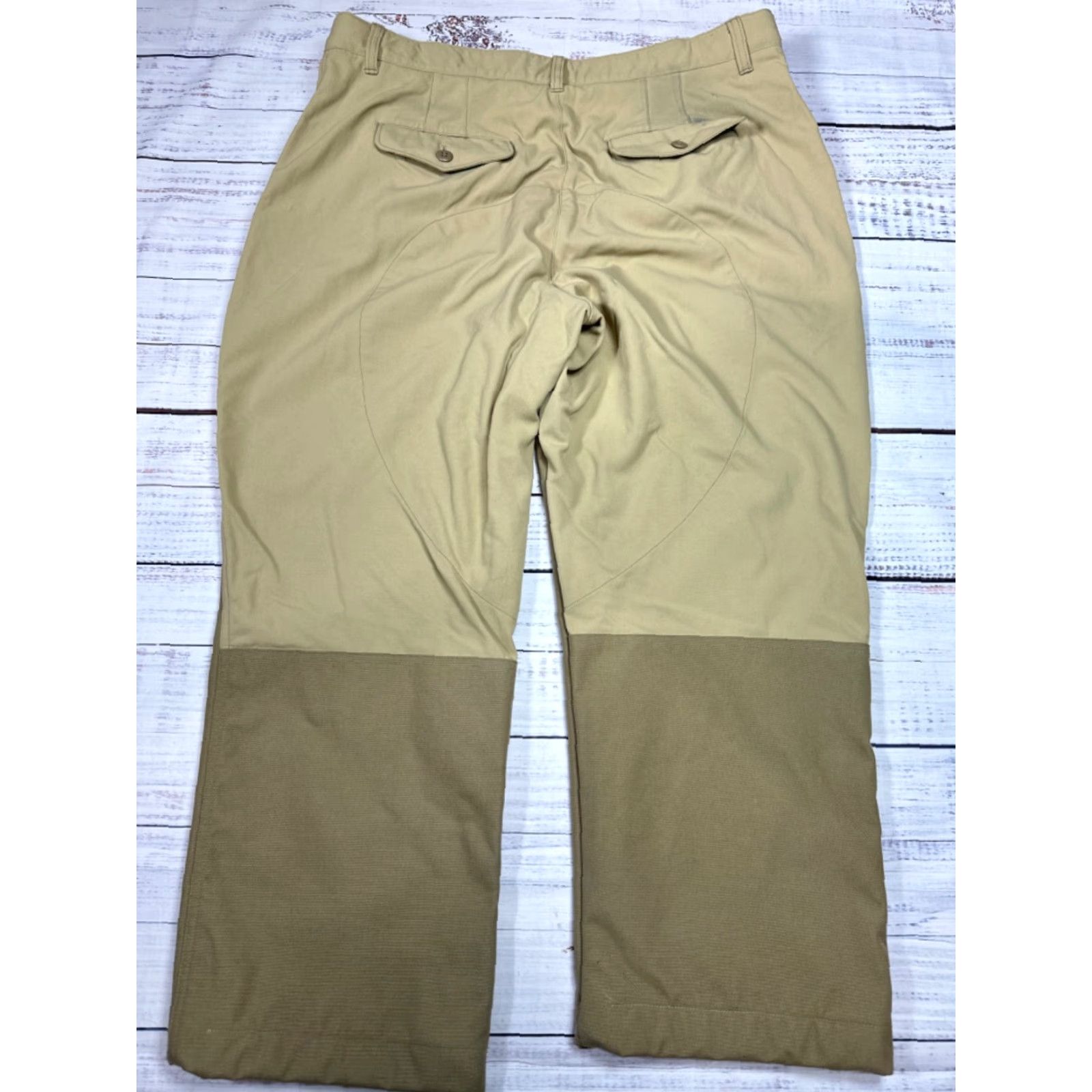 Vintage L.L. Bean Womens Pants Plus 20 Beige Nylon Hunting Fishing Reinforced Pockets Chino Shirt Size 42" / US 20 - 6 Thumbnail