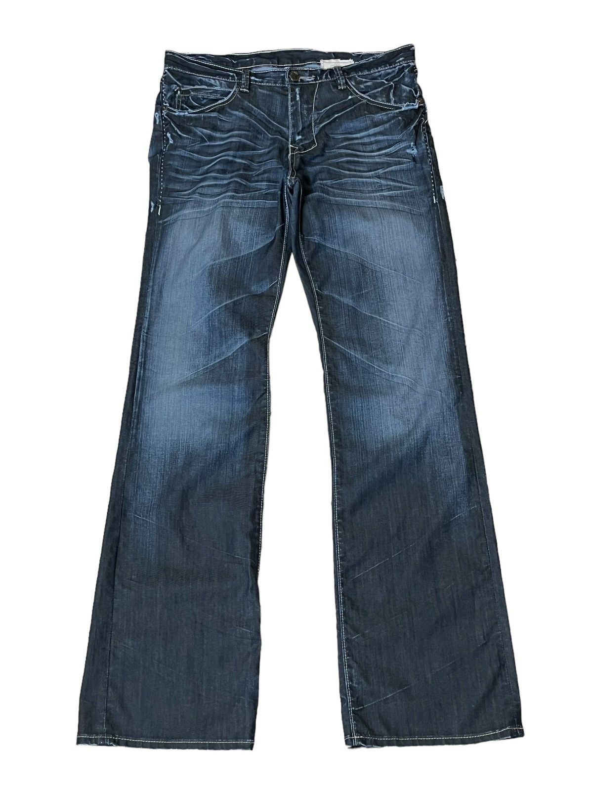 Japanese Brand SICK🔥MONARCHY BOOTSTRAP/FLARE LEG JEANS Size US 36 / EU 52 - 2 Thumbnail