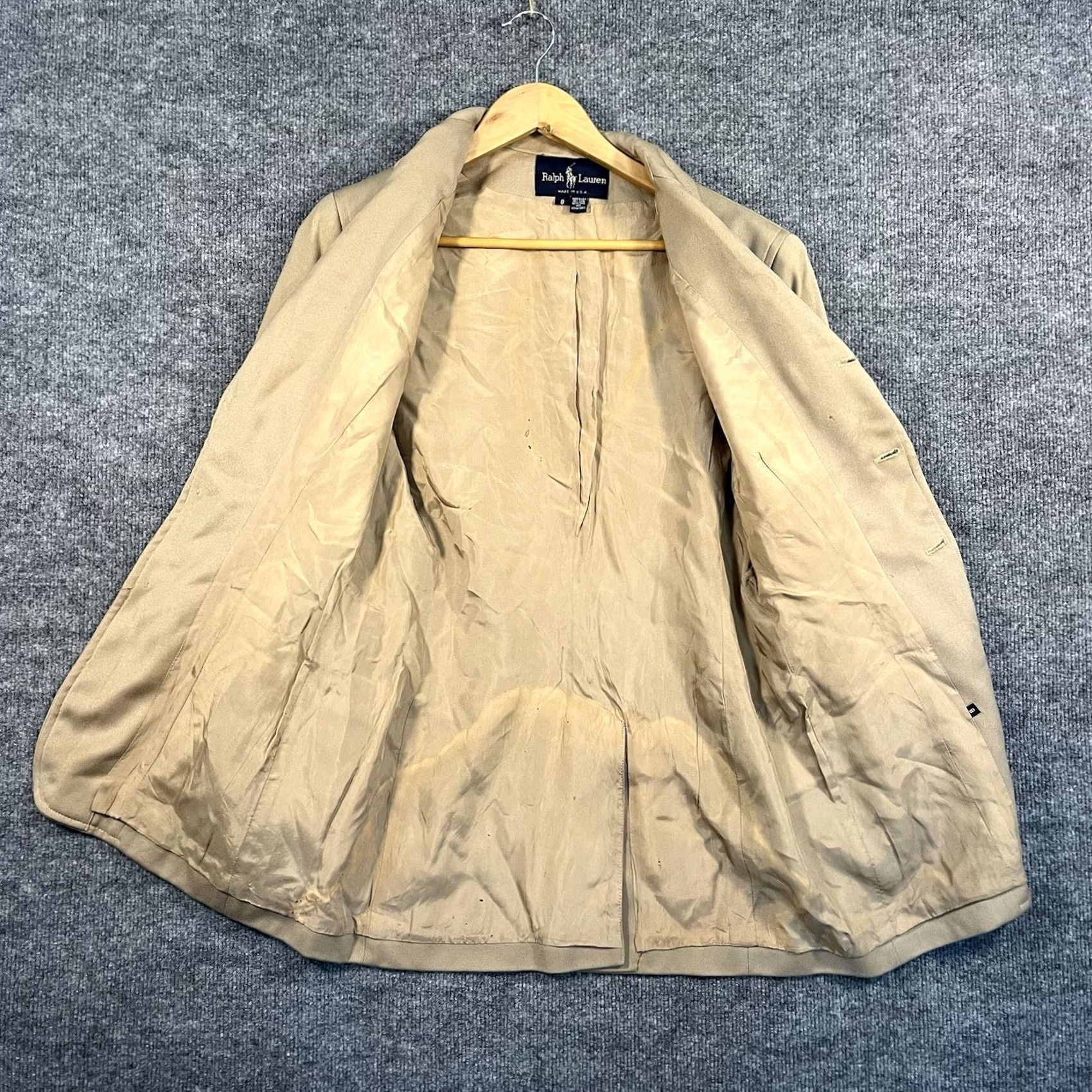 Ralph Lauren VINTAGE Ralph Lauren Blazer Women Sz 8 Cream Wool Union Made In USA Office Size M / US 6-8 / IT 42-44 - 2 Thumbnail