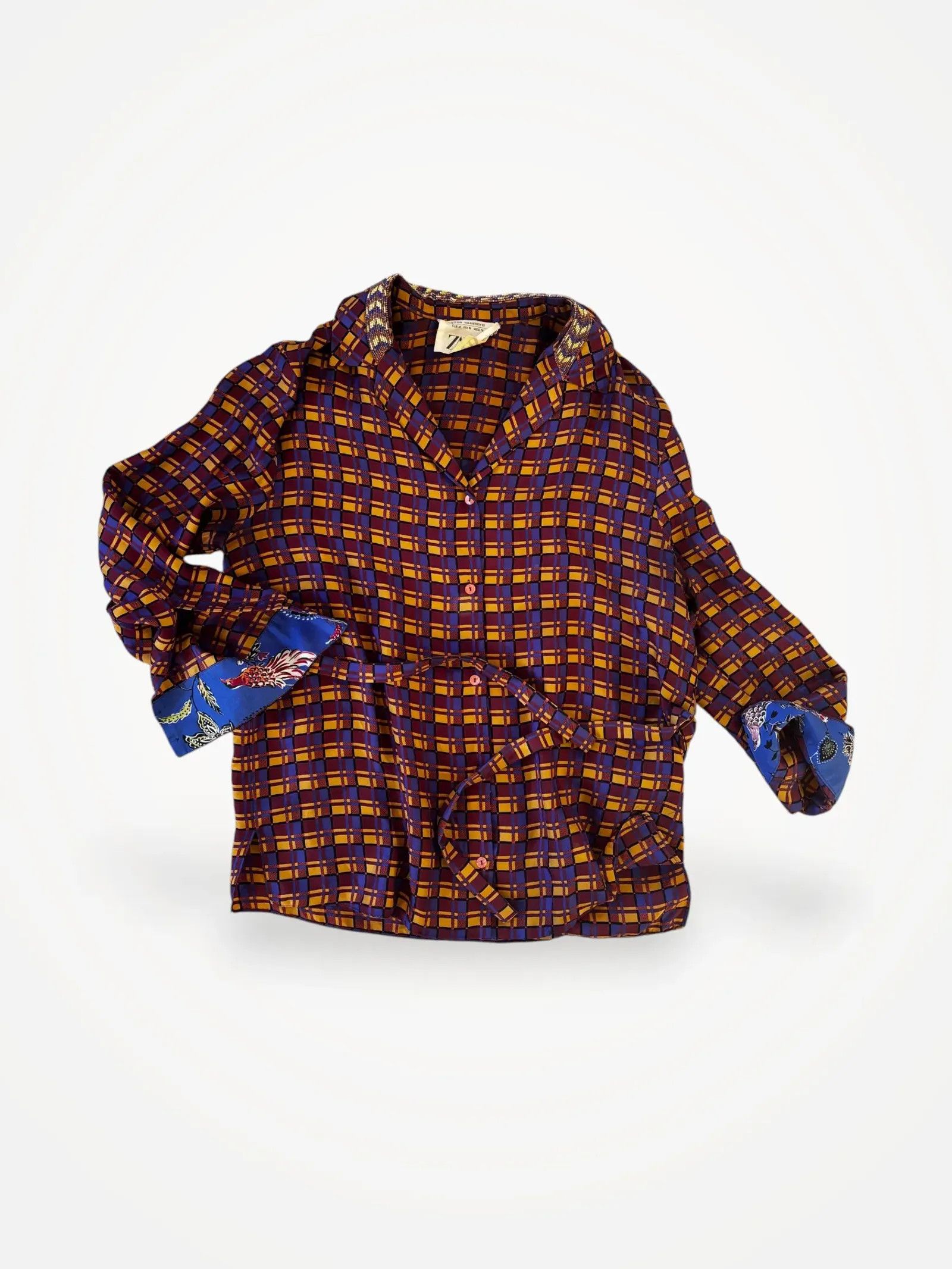 Zara Zara Sidenskjorta med pärlor Shirt Size M / US 6-8 / IT 42-44 - 1 Thumbnail