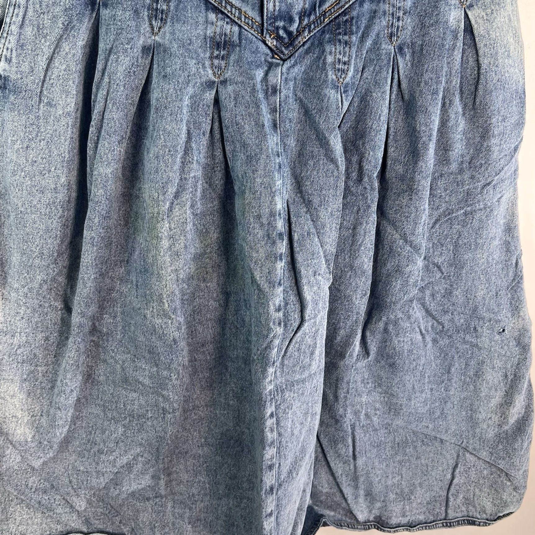 Jordache VINTAGE Jordache 80s Denim Swing Skirt Womens Size 12 Blue Pleated Long Size 34" / US 12 / IT 48 - 3 Thumbnail