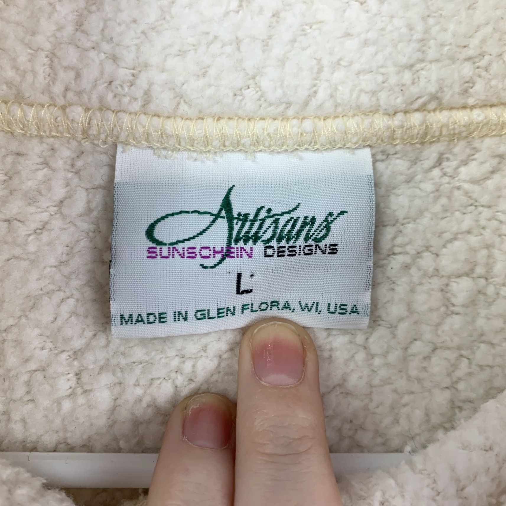 VINTAGE Artisans Sunschein Designs Sweatshirt 1/4 Zip Pullover