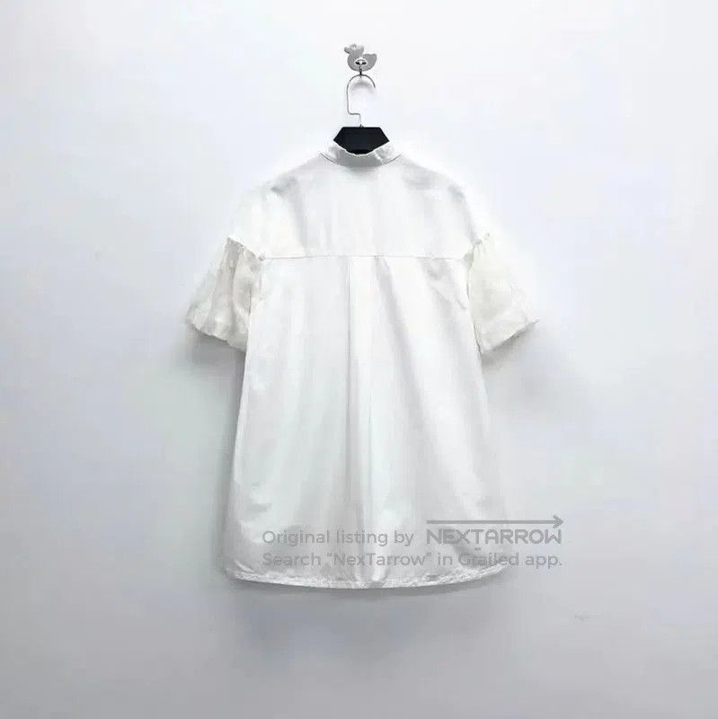 Max Mara MaxMara White Floral Short Sleeve Shirt . Size L / US 10 / IT 46 - 2 Thumbnail