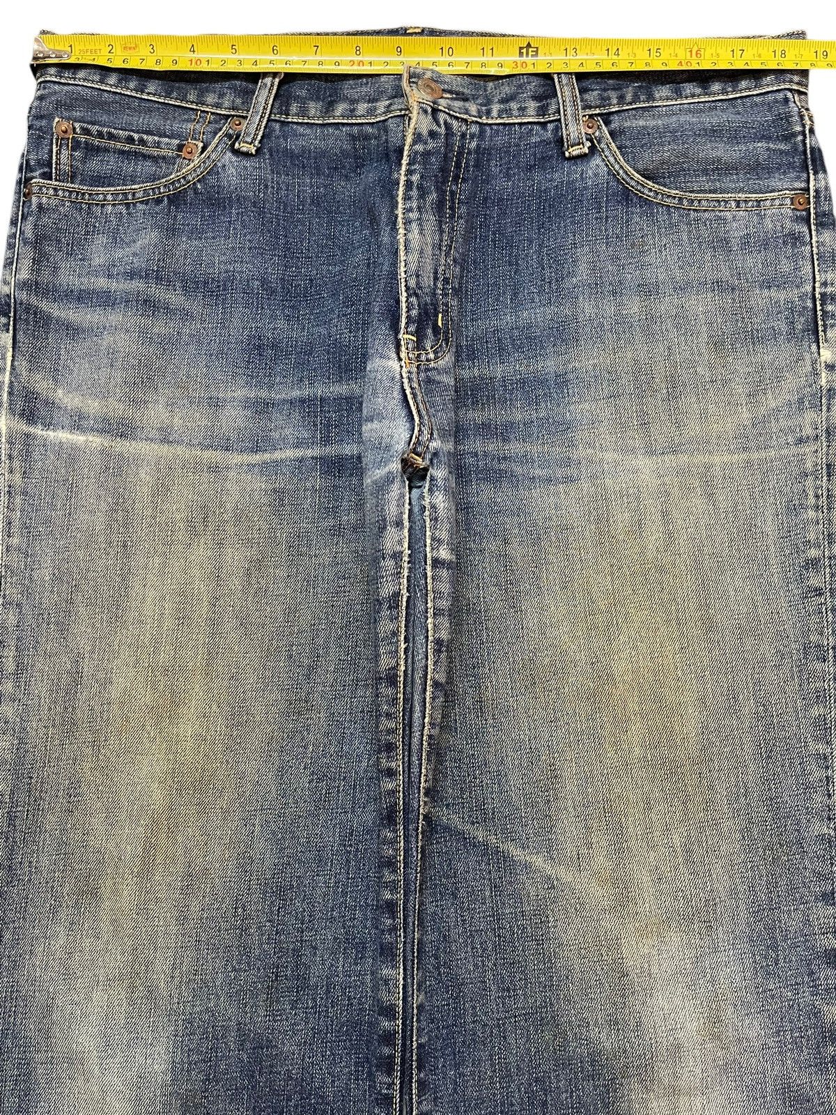 Uniqlo Vintage Y2K Japanese Uniqlo Faded Mud Wash Wide Leg Straight Size US 36 / EU 52 - 11 Thumbnail