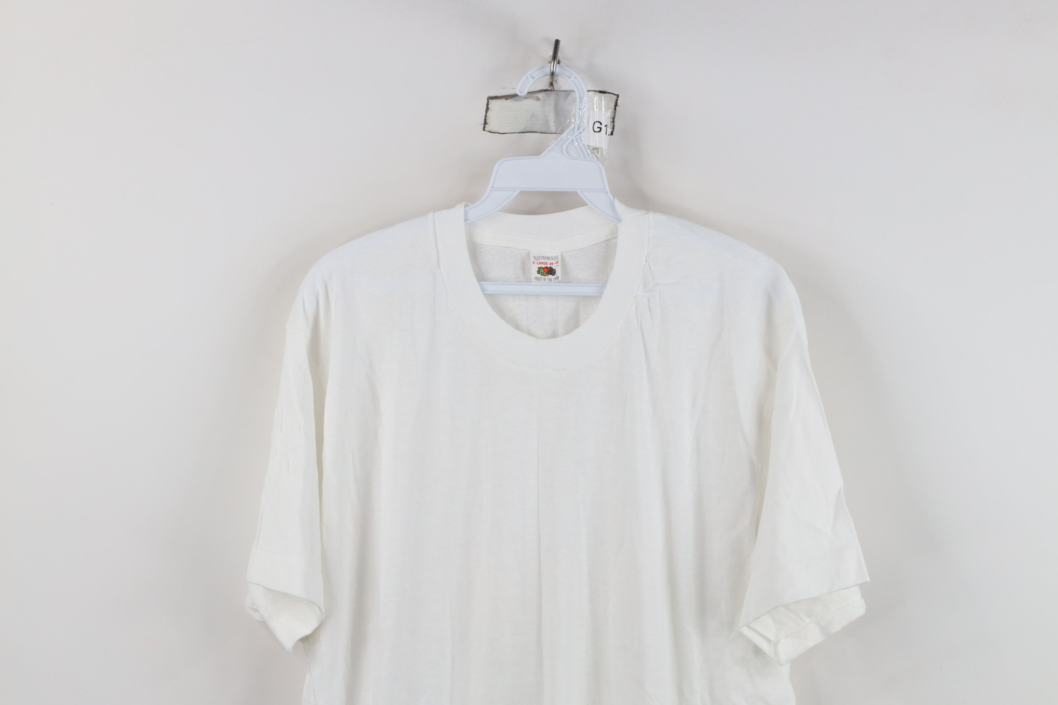 Vintage Vintage 90s Streetwear Cotton Short Sleeve T-Shirt White USA Size US XL / EU 56 / 4 - 2 Thumbnail