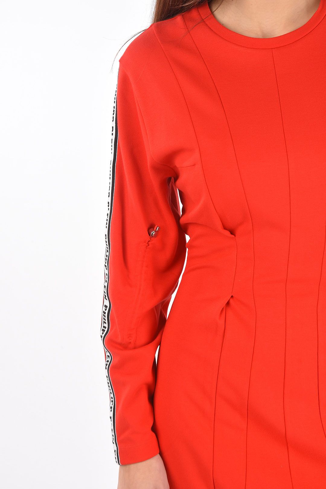 Philipp Plein og1mm0824 Double Zip Side Asymmetric Dress in Red Size S / US 4 / IT 40 - 3 Thumbnail