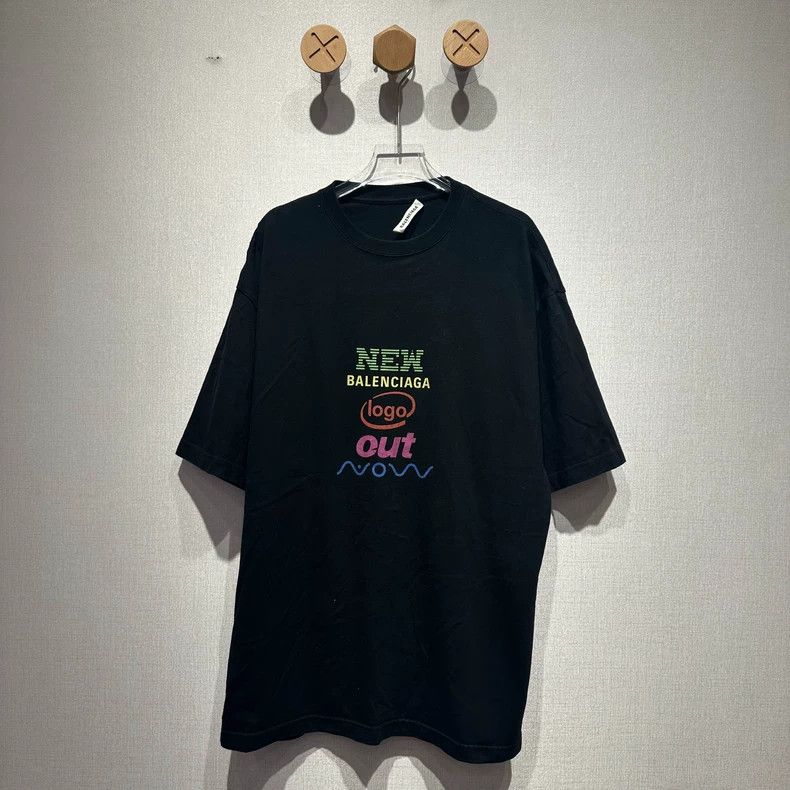 Balenciaga colorful printed logo short-sleeve shirt - dmc