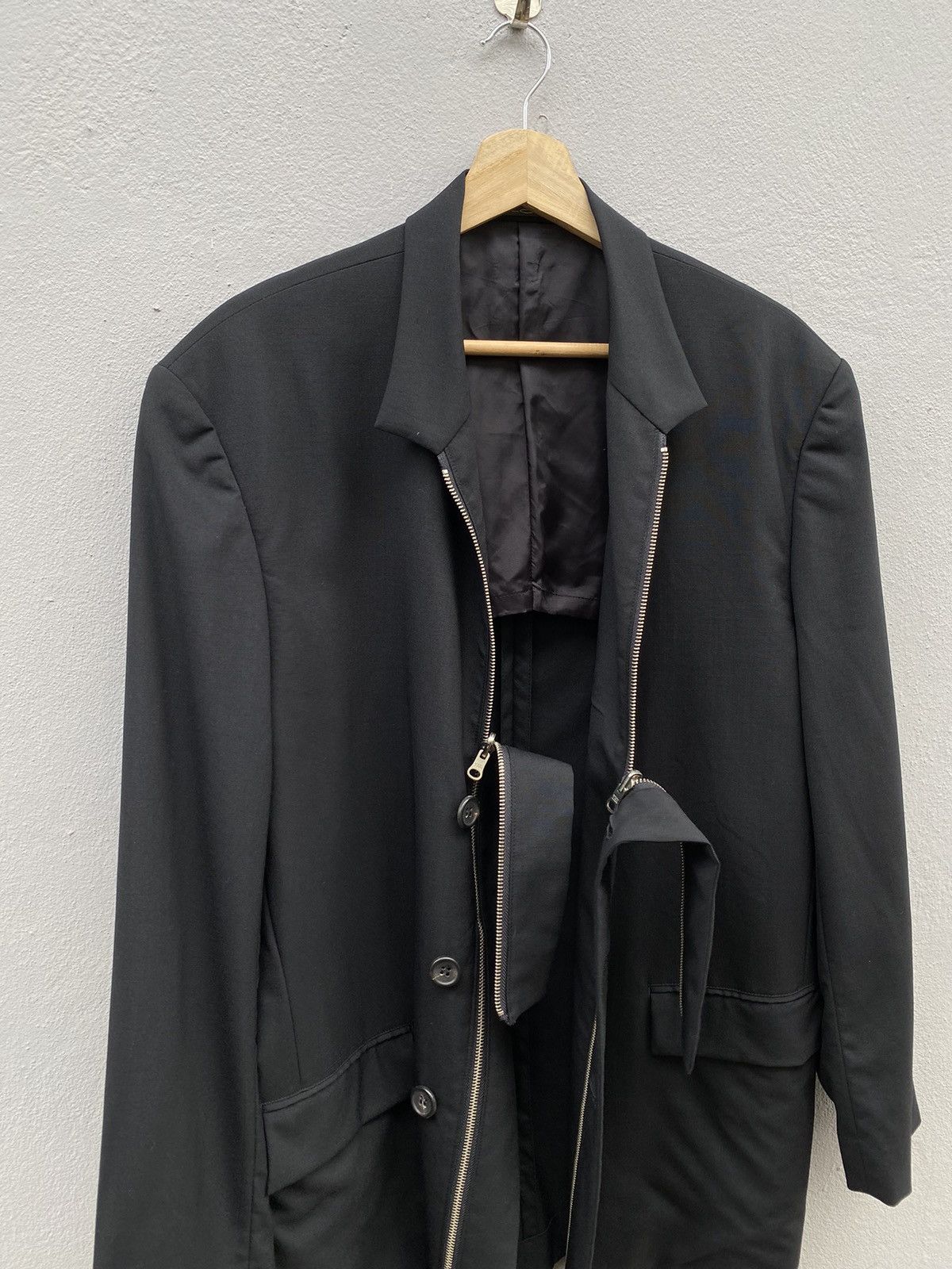 Yohji Yamamoto Yohji Yamamoto LQ Ys For Men Zipper Blazer 2way Rare Design Size 42R - 5 Thumbnail
