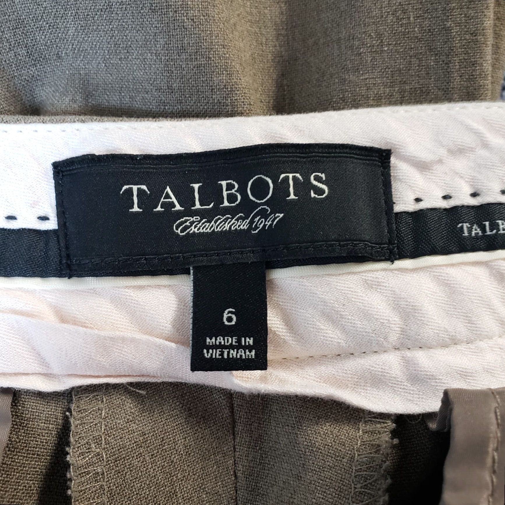 Talbots Talbots Womens Signature Boot Cut Pants Sz 6 Brown Mid Rise Dress Pants Womens Boots 31.5 Inseam Mens? Size 28" / US 6 / IT 42 - 6 Thumbnail