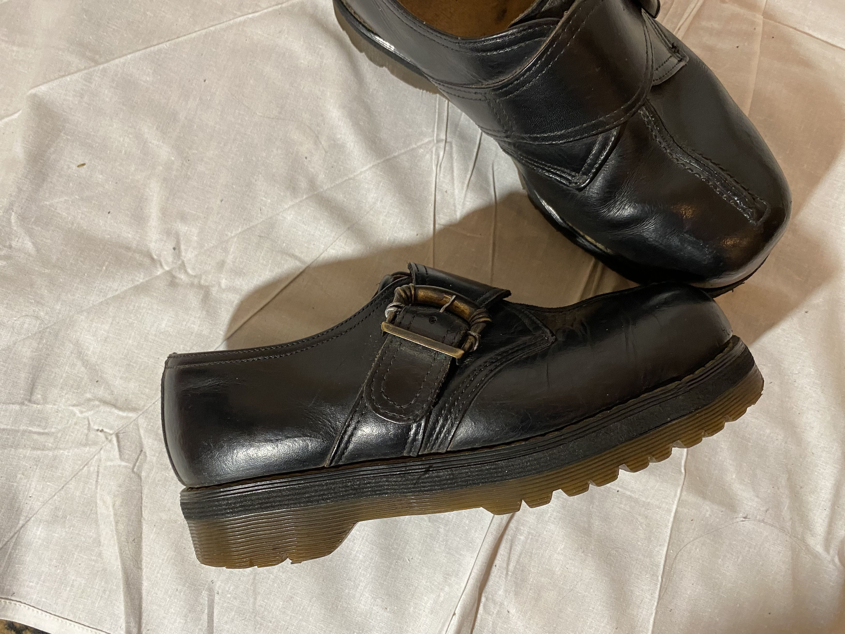Vintage 90s Dr Martens Buckle Steel Toe Made In England